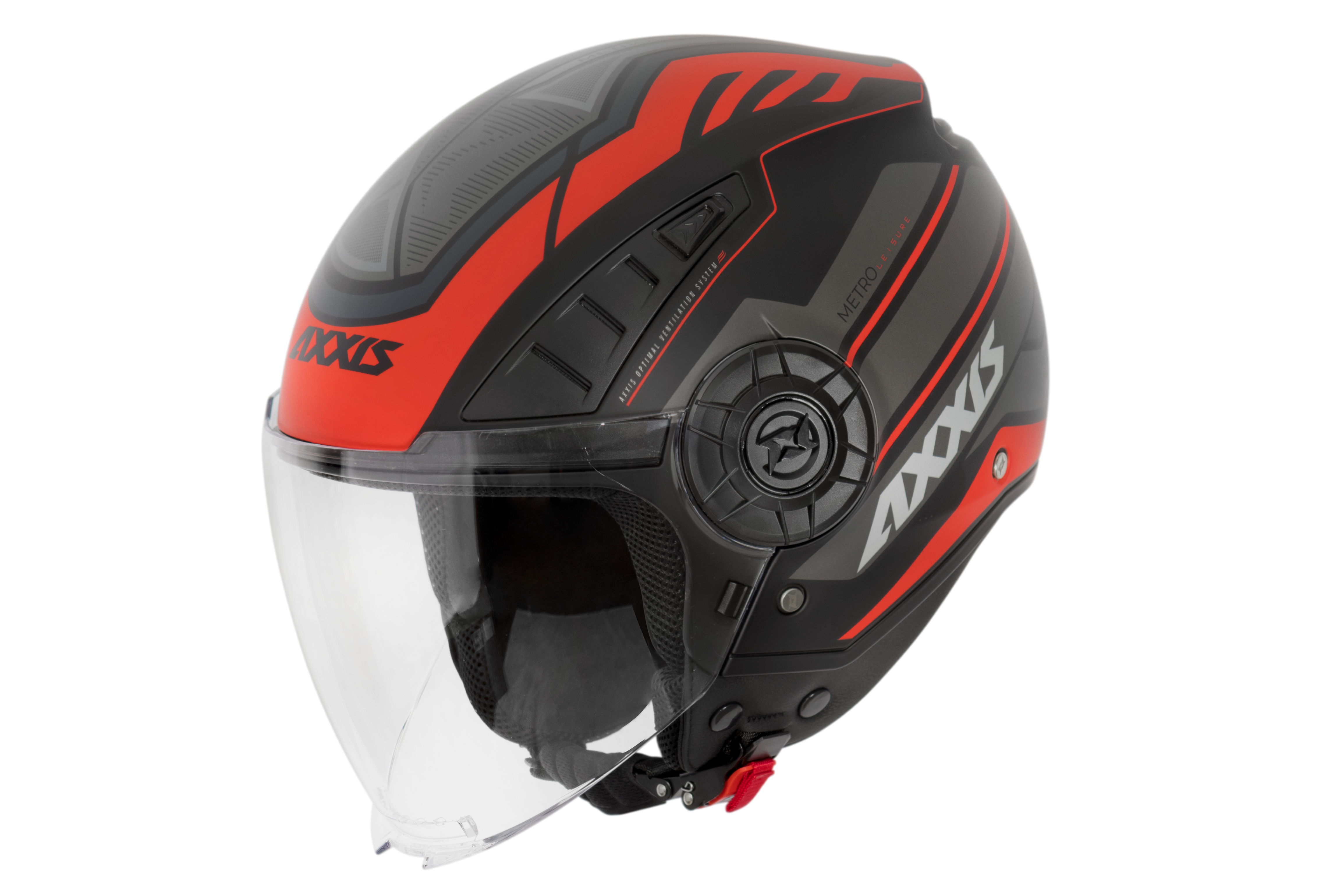 Capacete Axxis Metro Leisure B25 Vermelho Matte