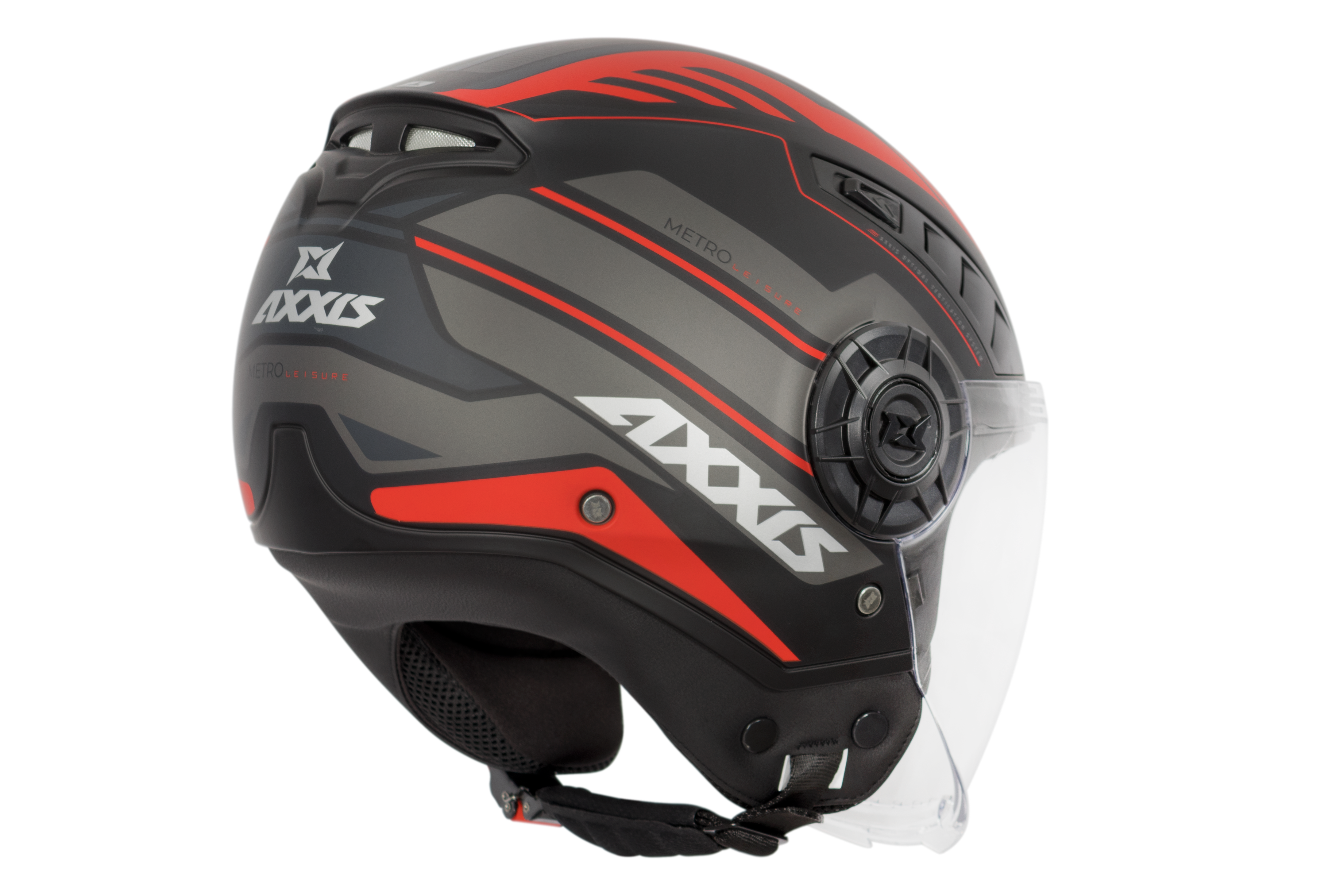Capacete Axxis Metro Leisure B25 Vermelho Matte