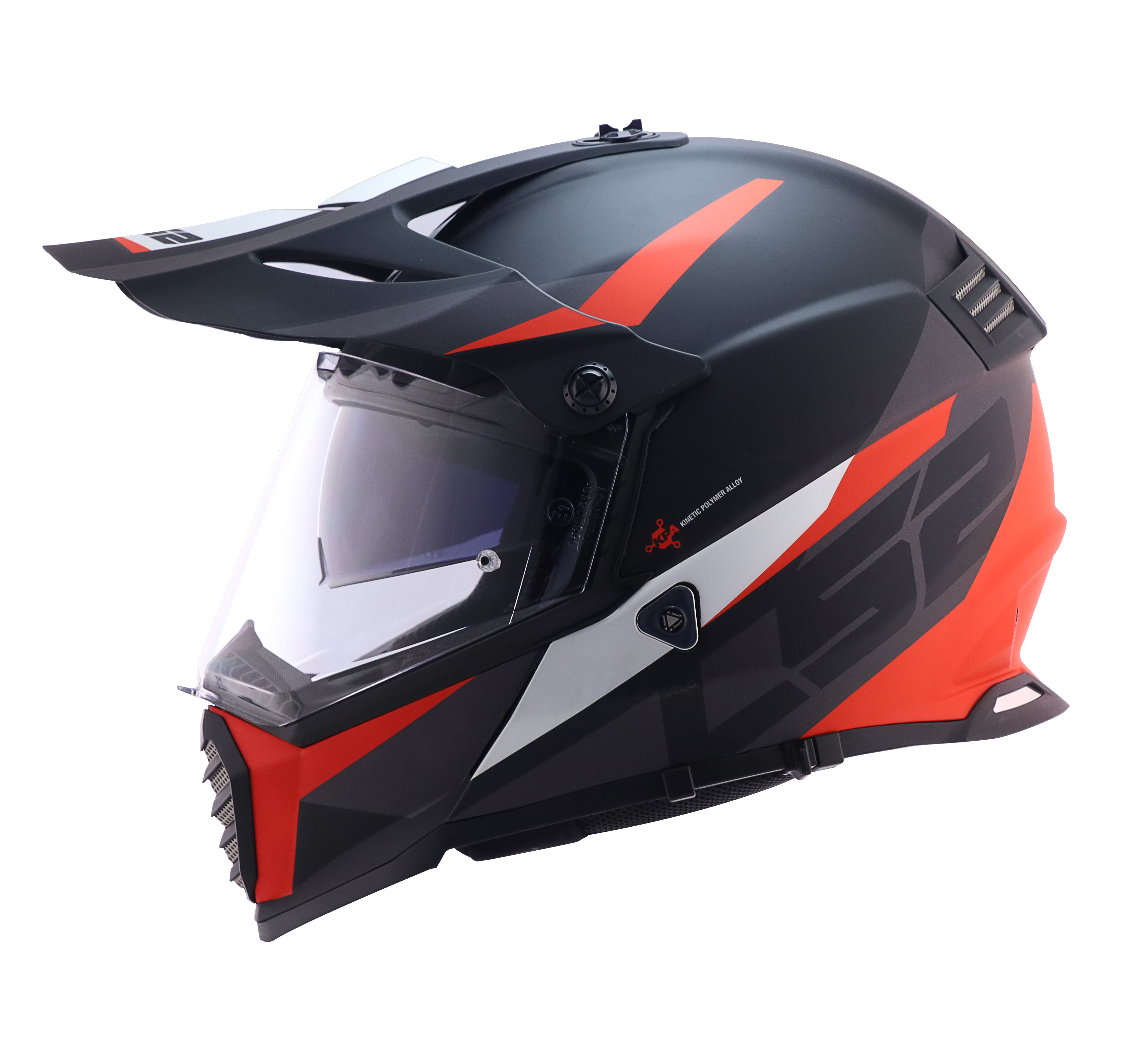 Capacete Ls2 Pioneer Evo MX436 Router Cinza Vermelho
