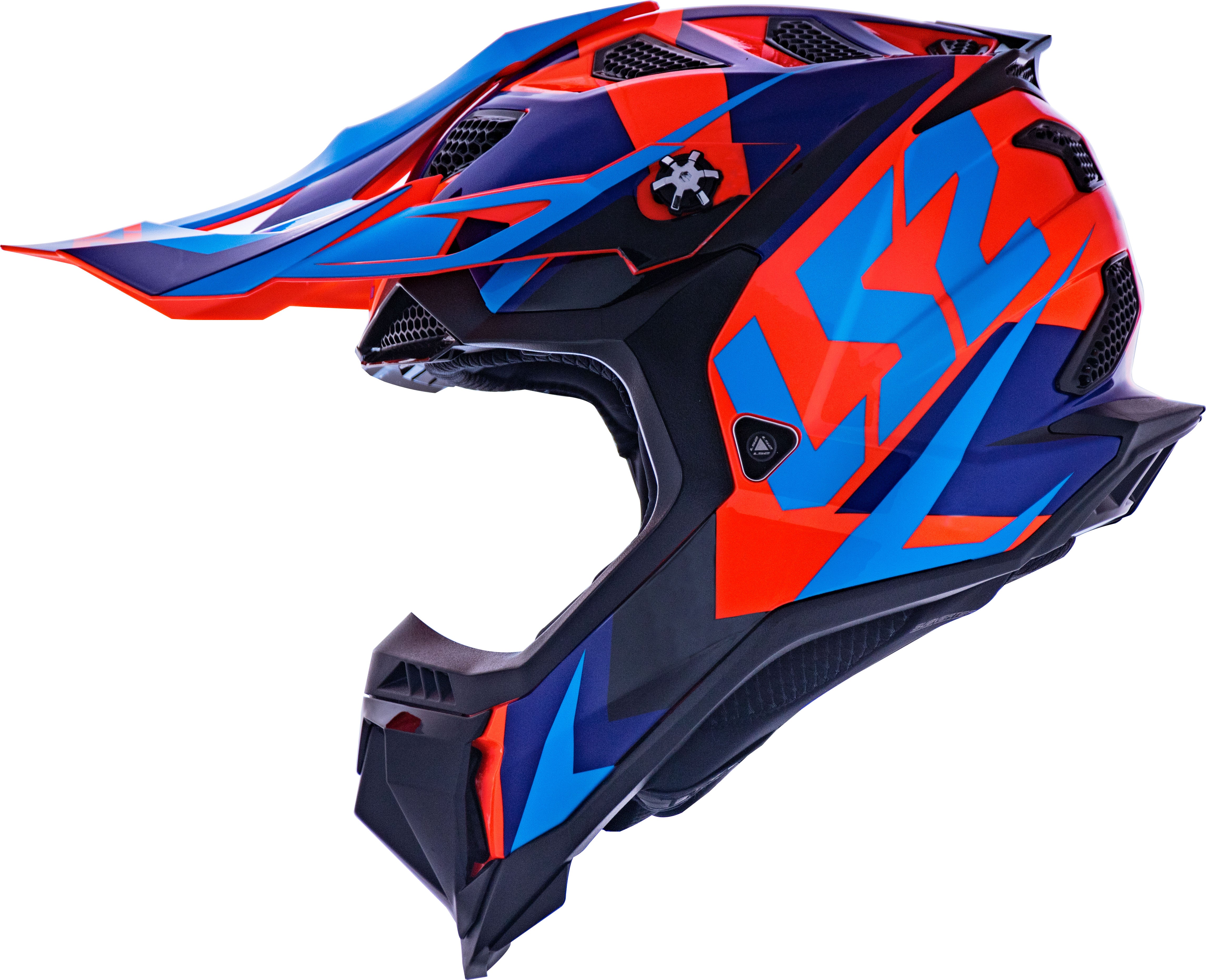 Capacete Ls2 mx700 Subverter Evo Nimble Preto Azul Laranja