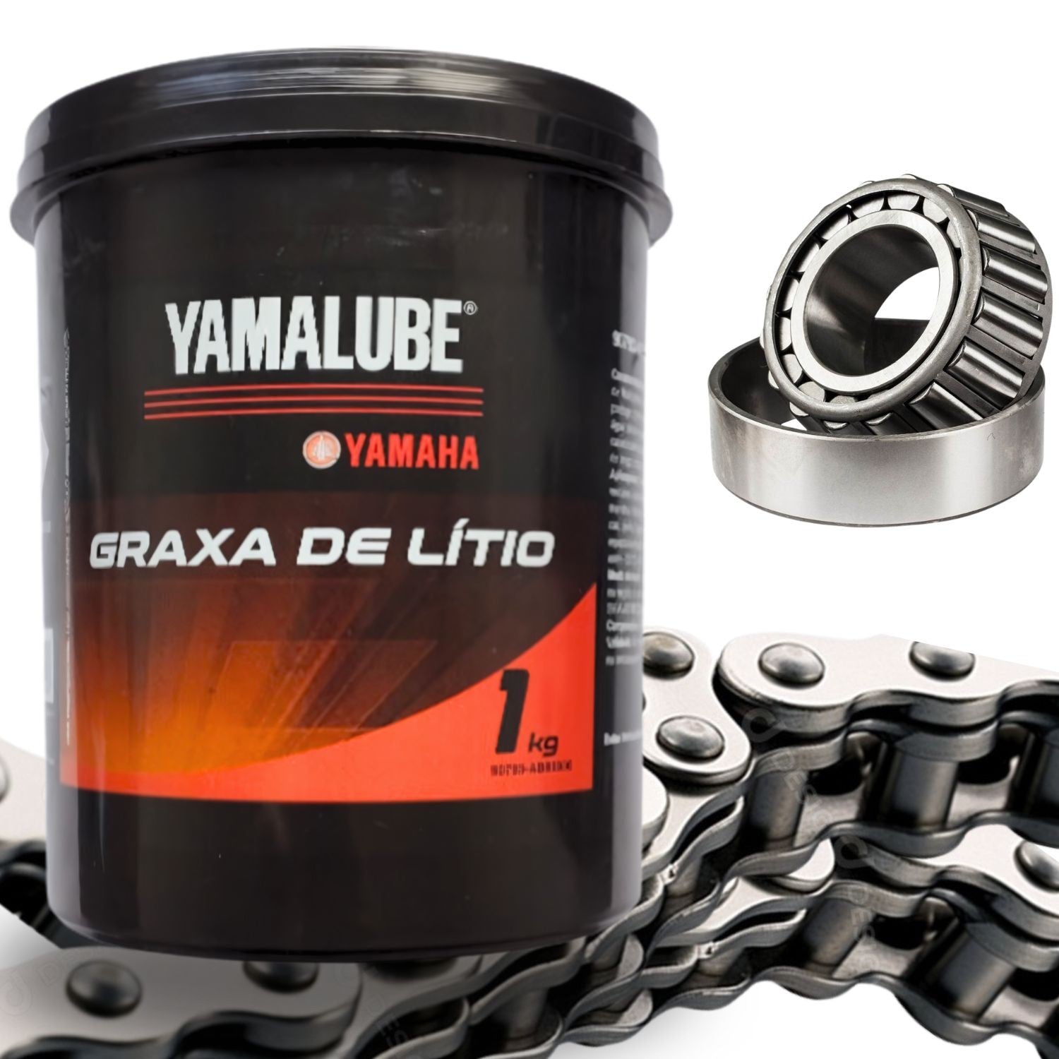 GRAXA DE LÍTIO PRETO POTE 1KG ORIGINAL YAMALUBE CORRENTE ROLAMENTO ENGRENAGEM