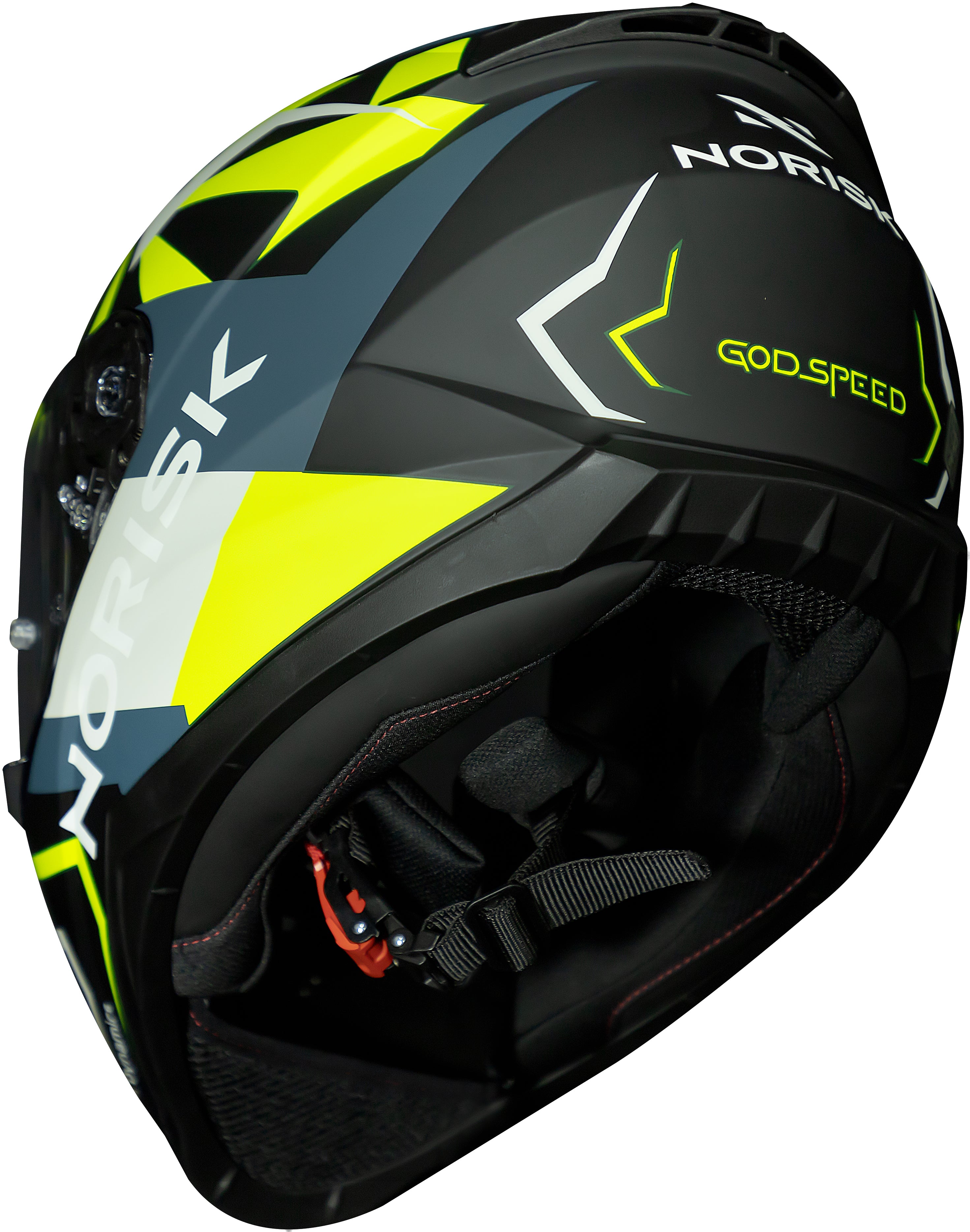 Capacete Norisk Razor Godspeed Azul Amarelo