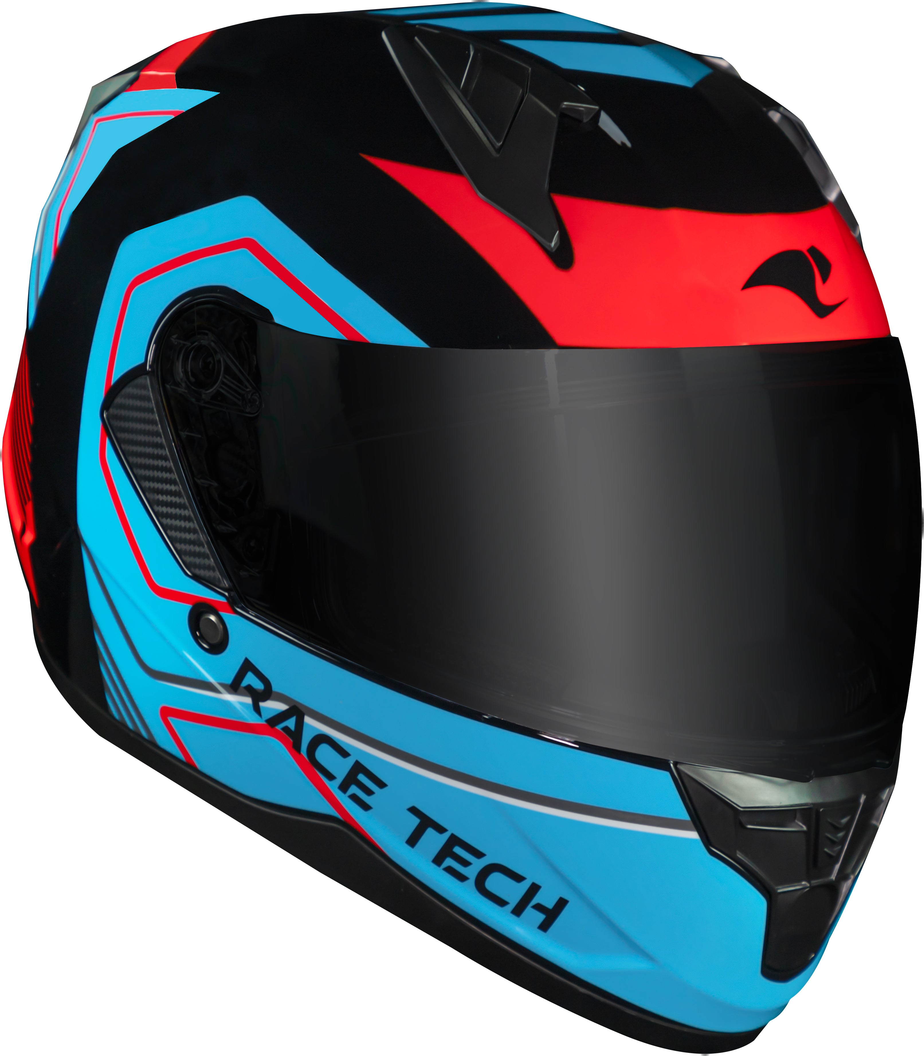 Capacete Race Tech Sector Exilio Preto Azul Vermelho