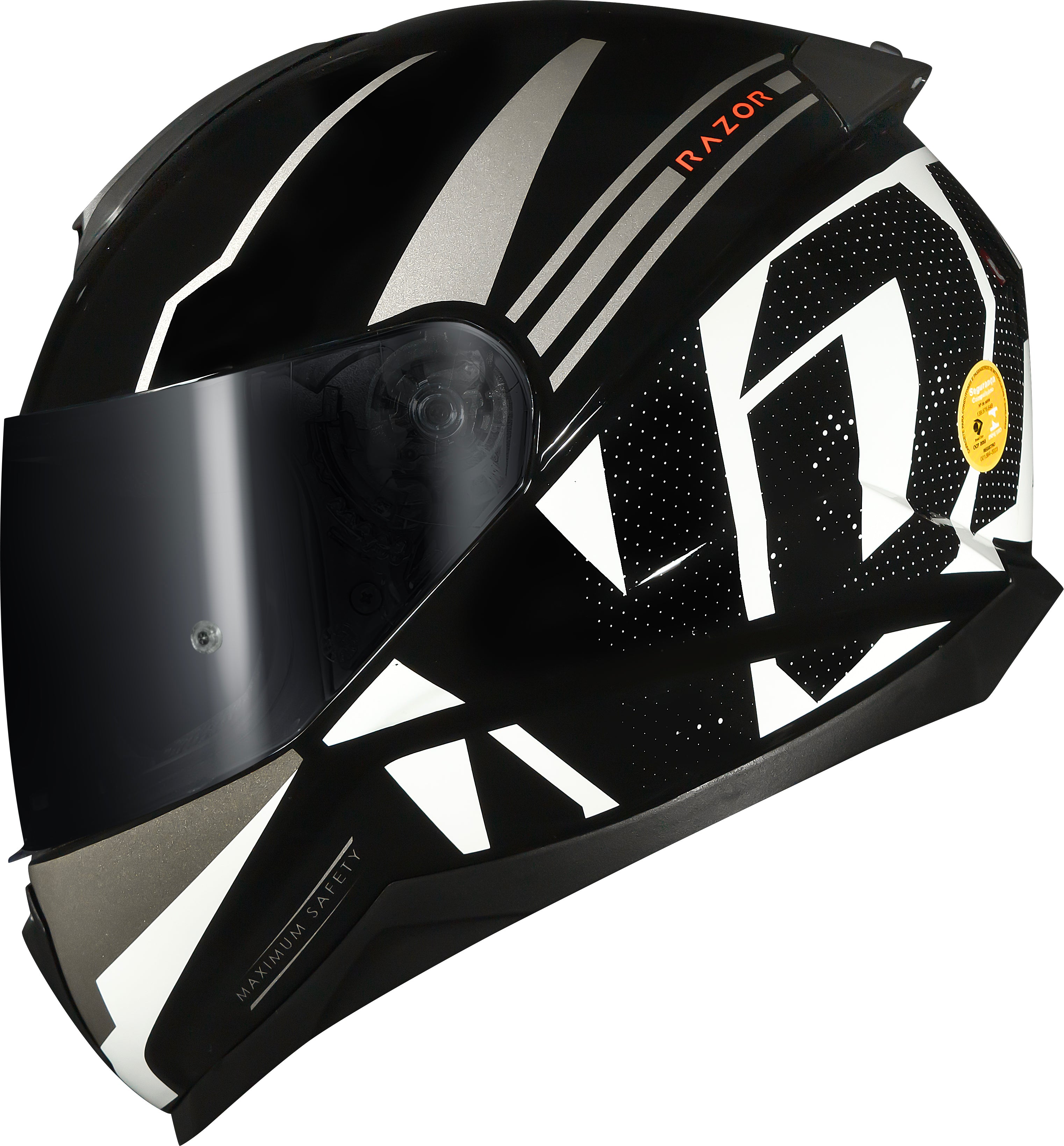 Capacete Norisk Razor Full Preto Amarelo