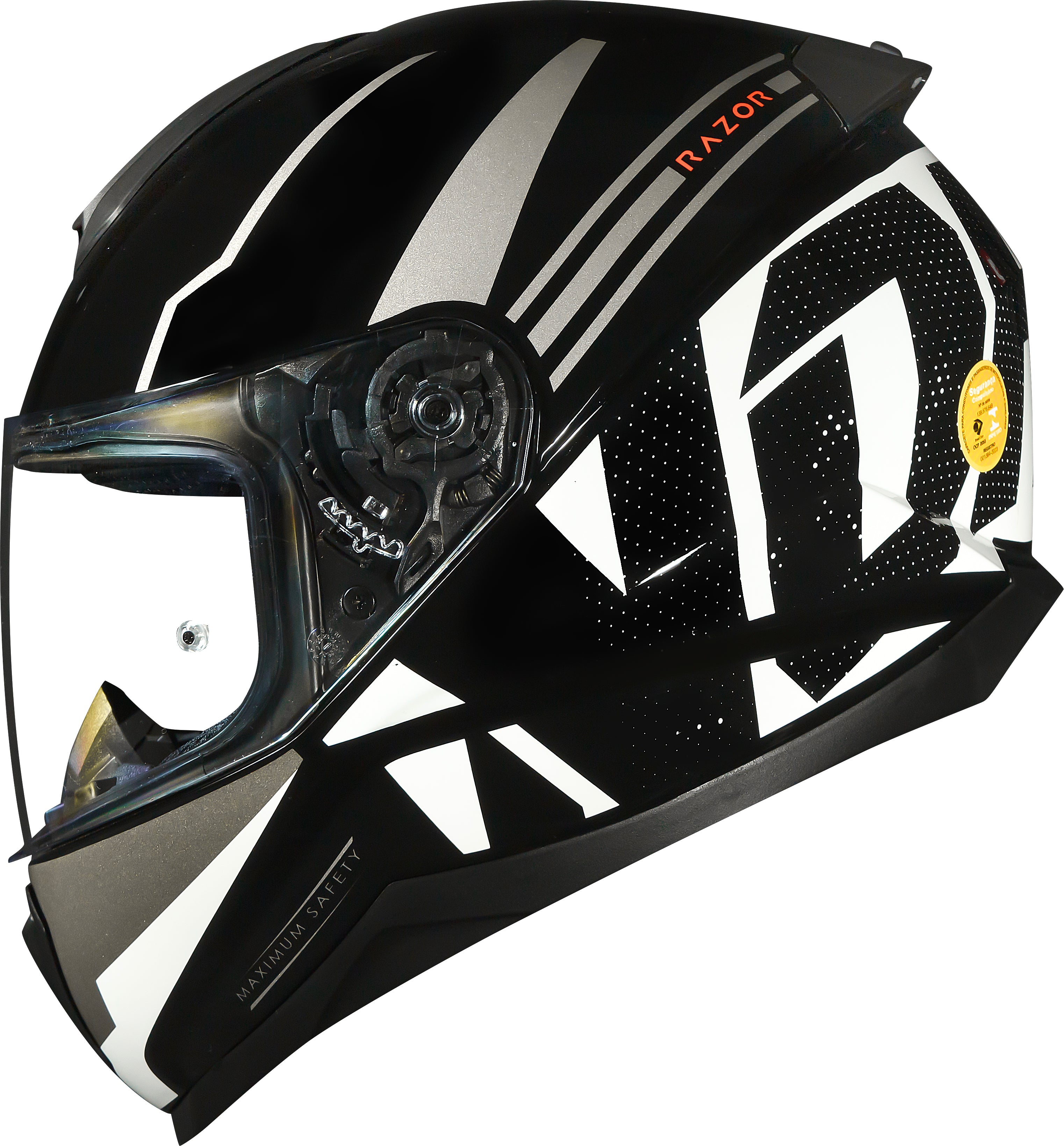 Capacete Norisk Razor Full Preto Amarelo
