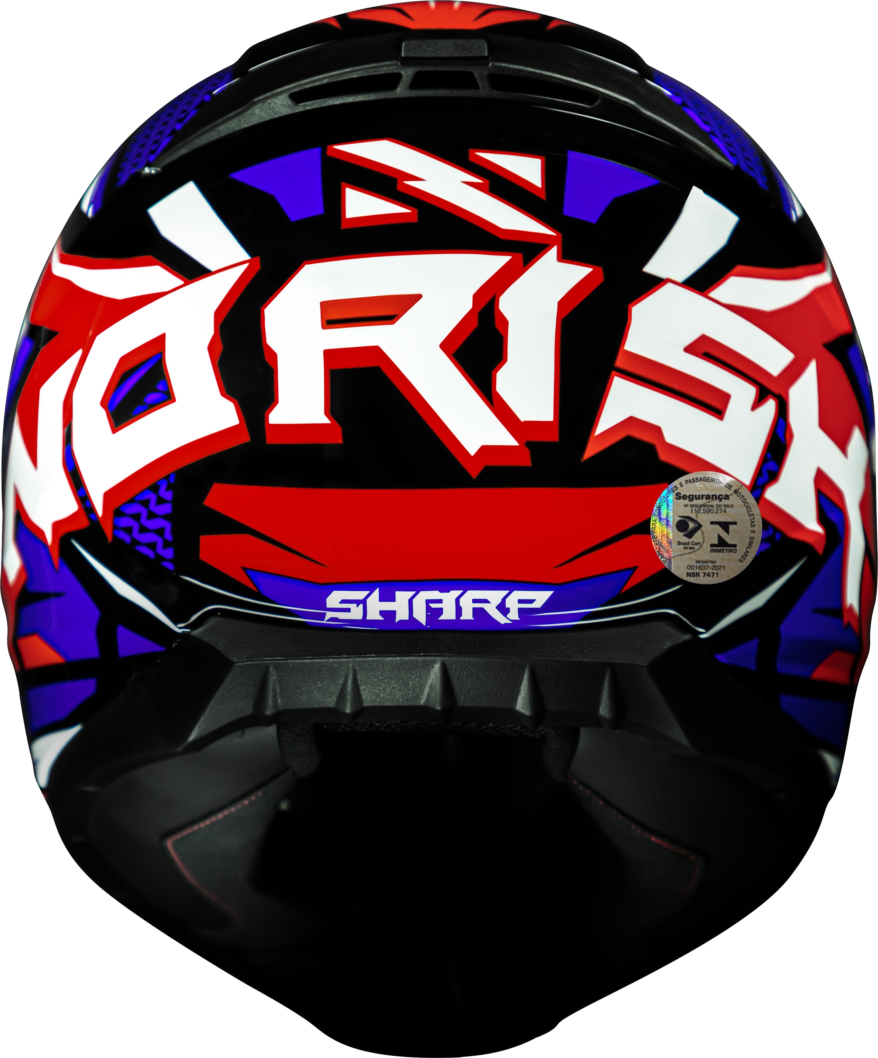 Capacete Norisk Razor Sharp Azul Branco Vermelho