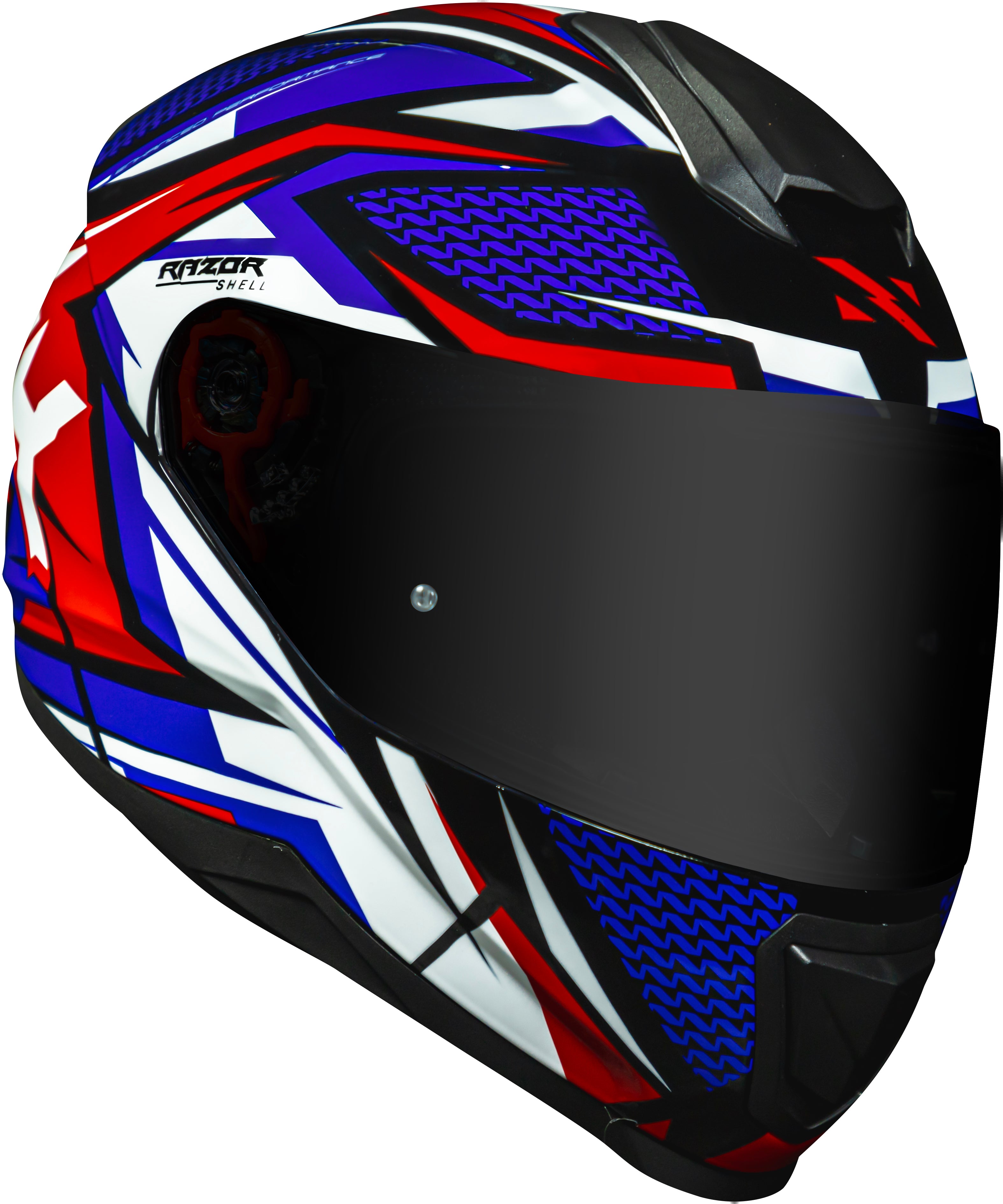 Capacete Norisk Razor Sharp Azul Branco Vermelho