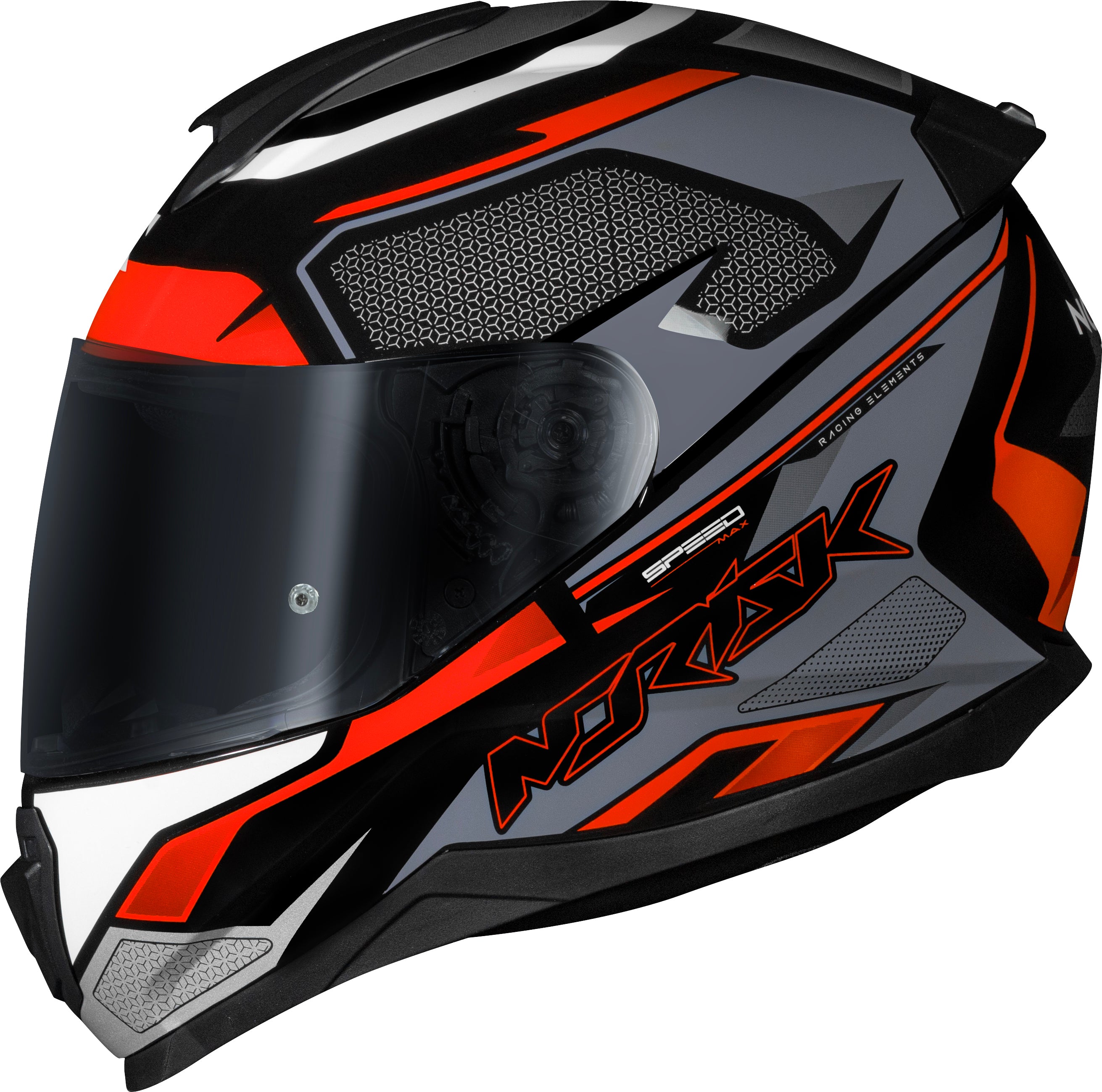 Capacete Norisk Razor Speed Max Cinza Vermelho