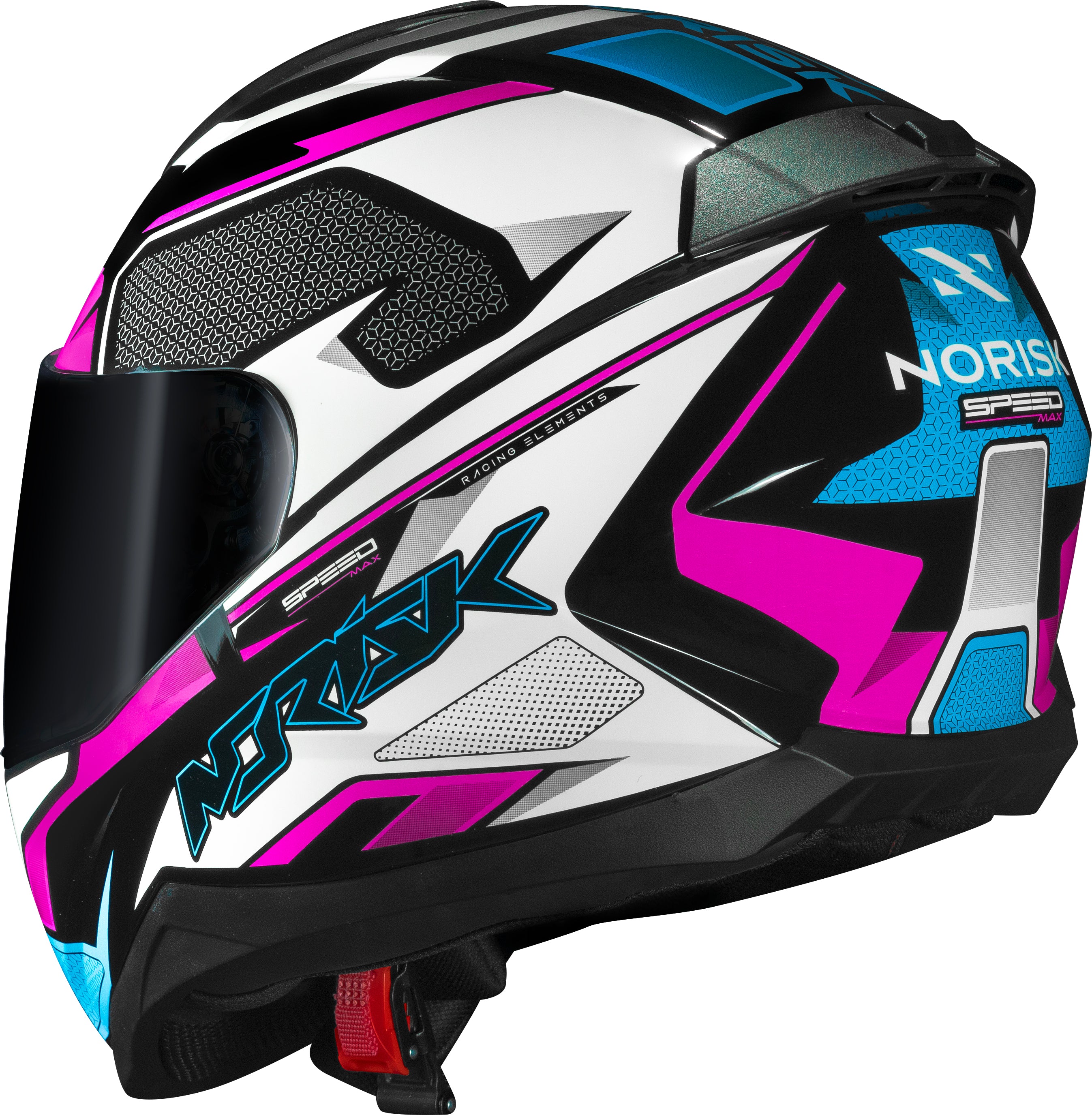 Capacete Norisk Razor Speed Max Rosa Azul