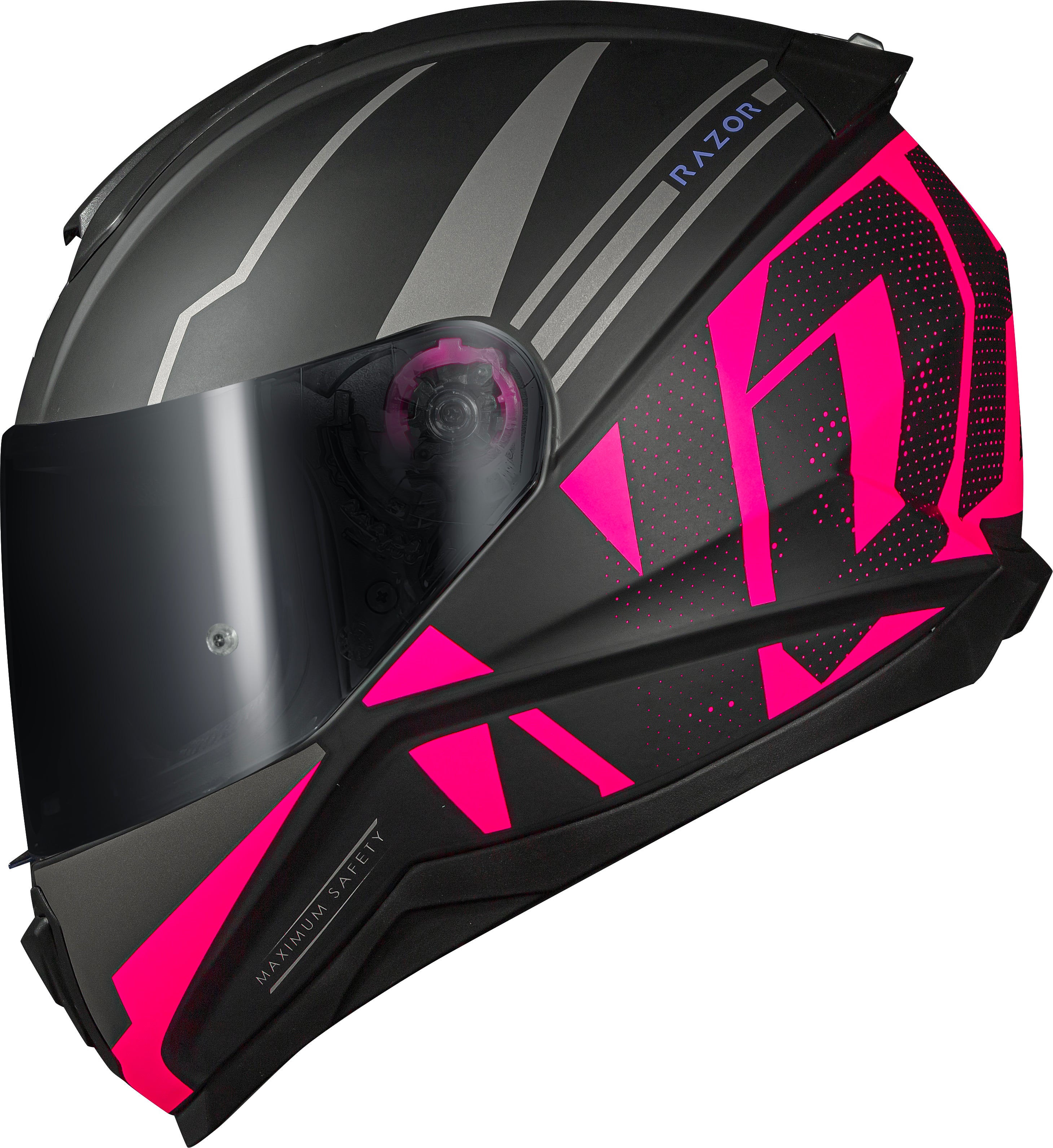 Capacete Norisk Razor Full Matte Preto Rosa