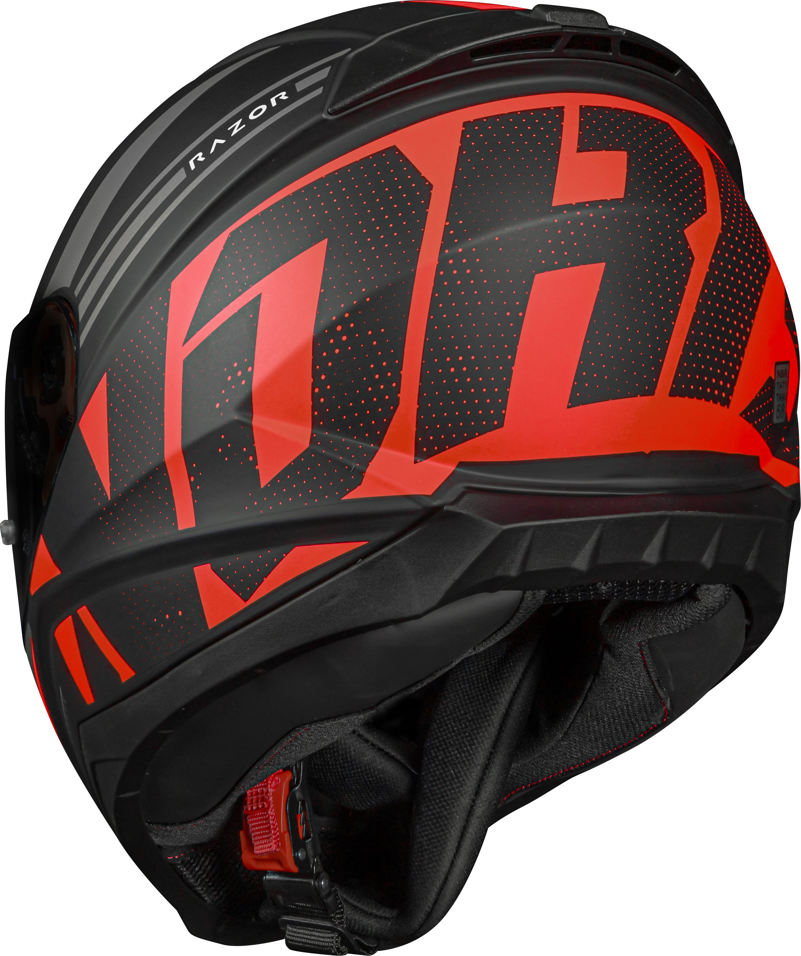 Capacete Norisk Razor Full Preto Vermelho