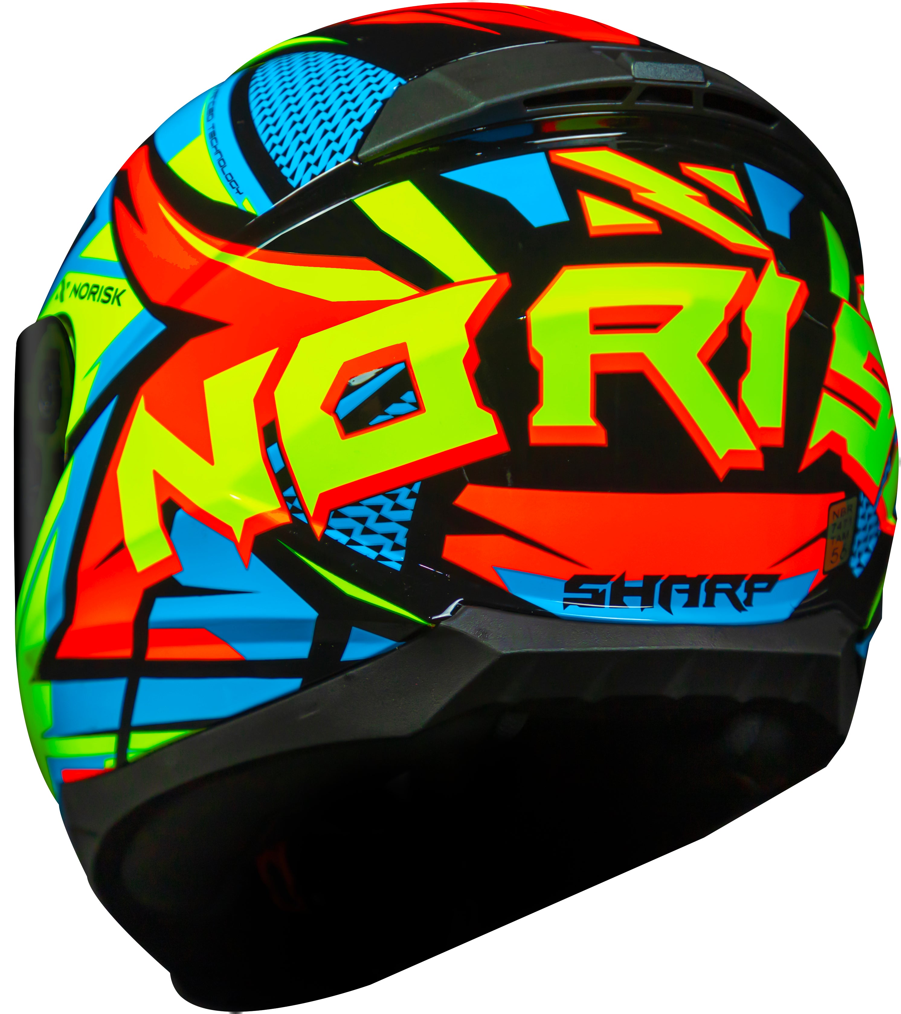 Capacete Norisk Razor Sharp Preto Amarelo