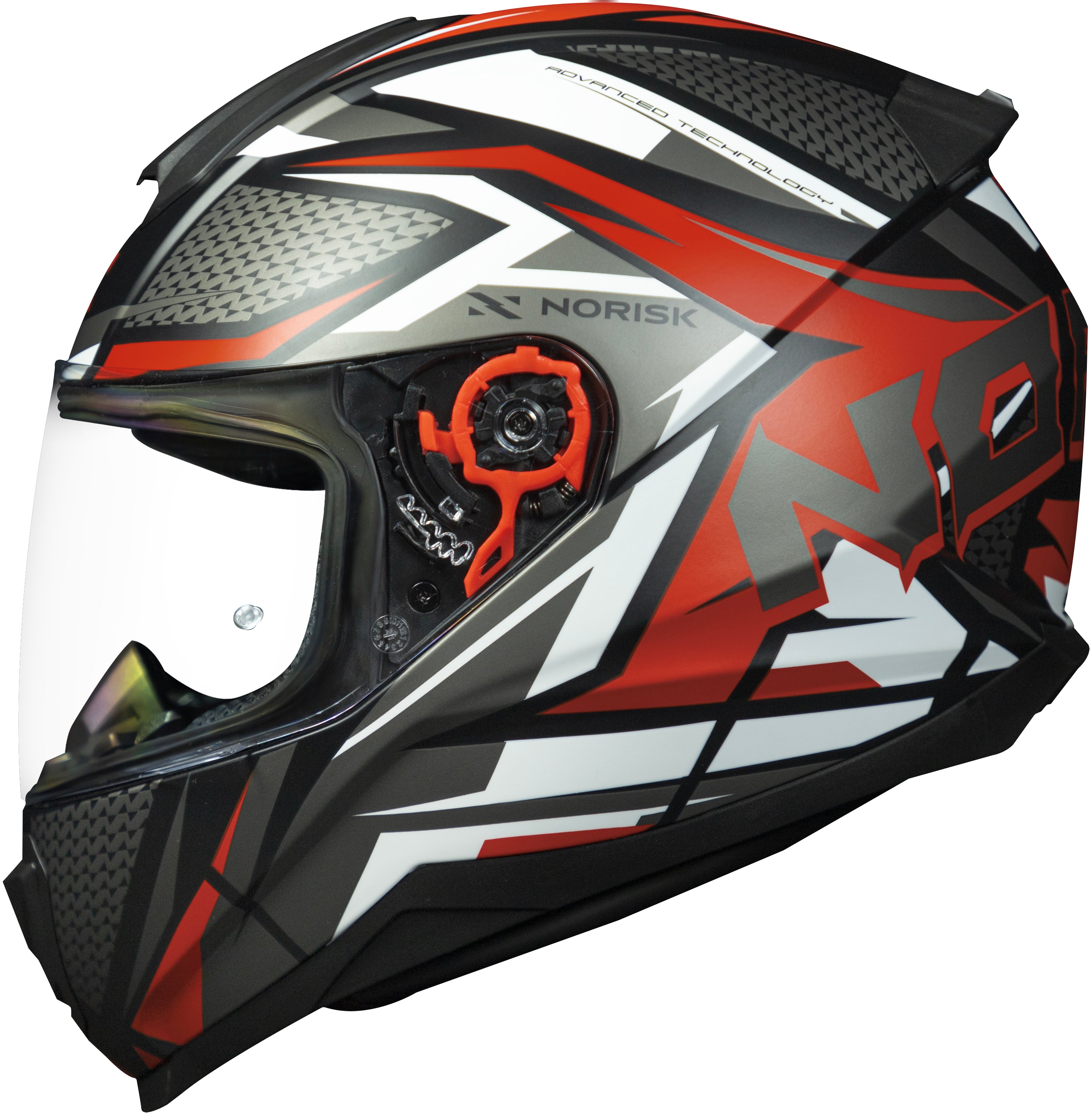 Capacete Norisk Razor Sharp Preto Vermelho