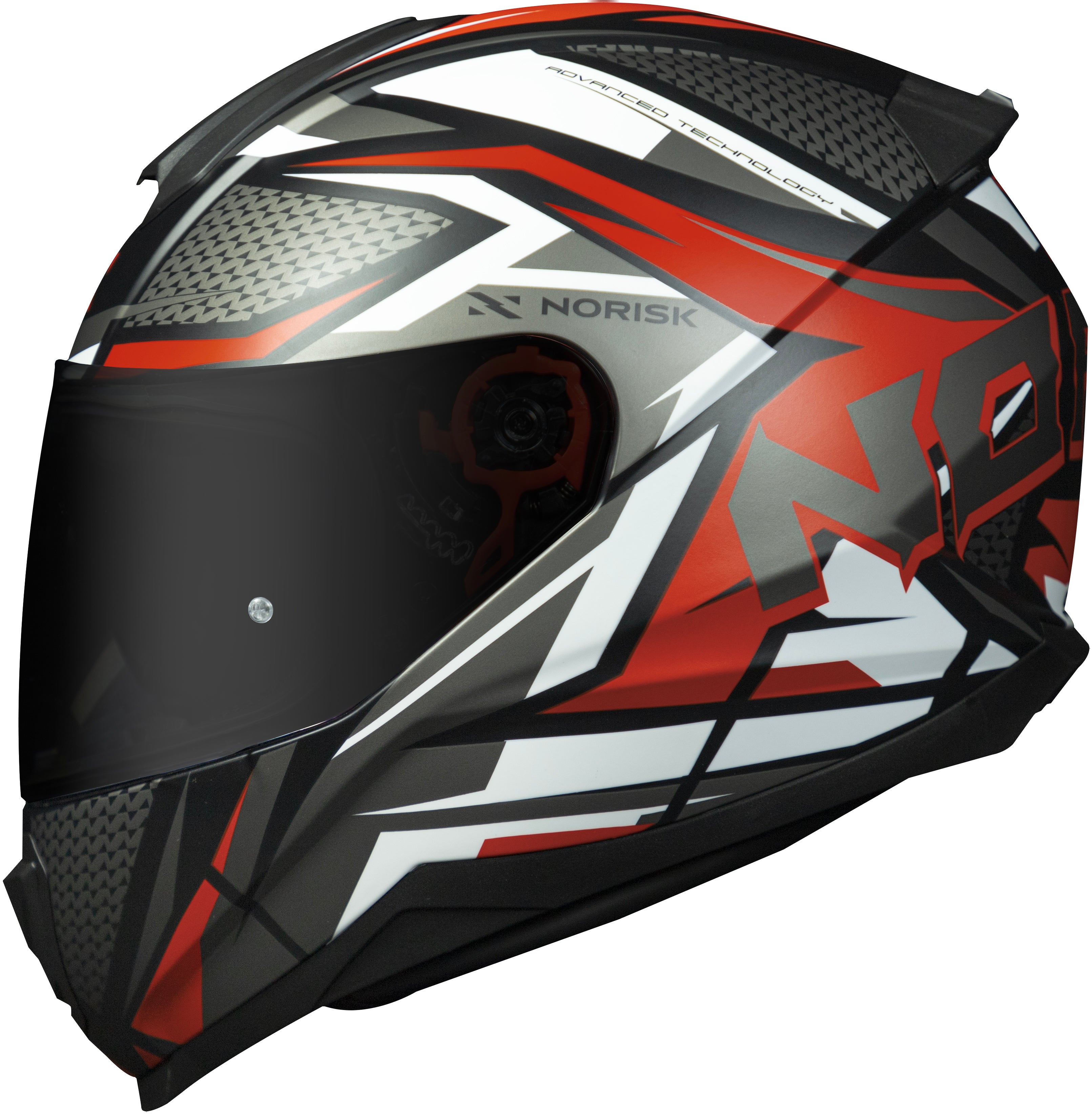 Capacete Norisk Razor Sharp Preto Vermelho