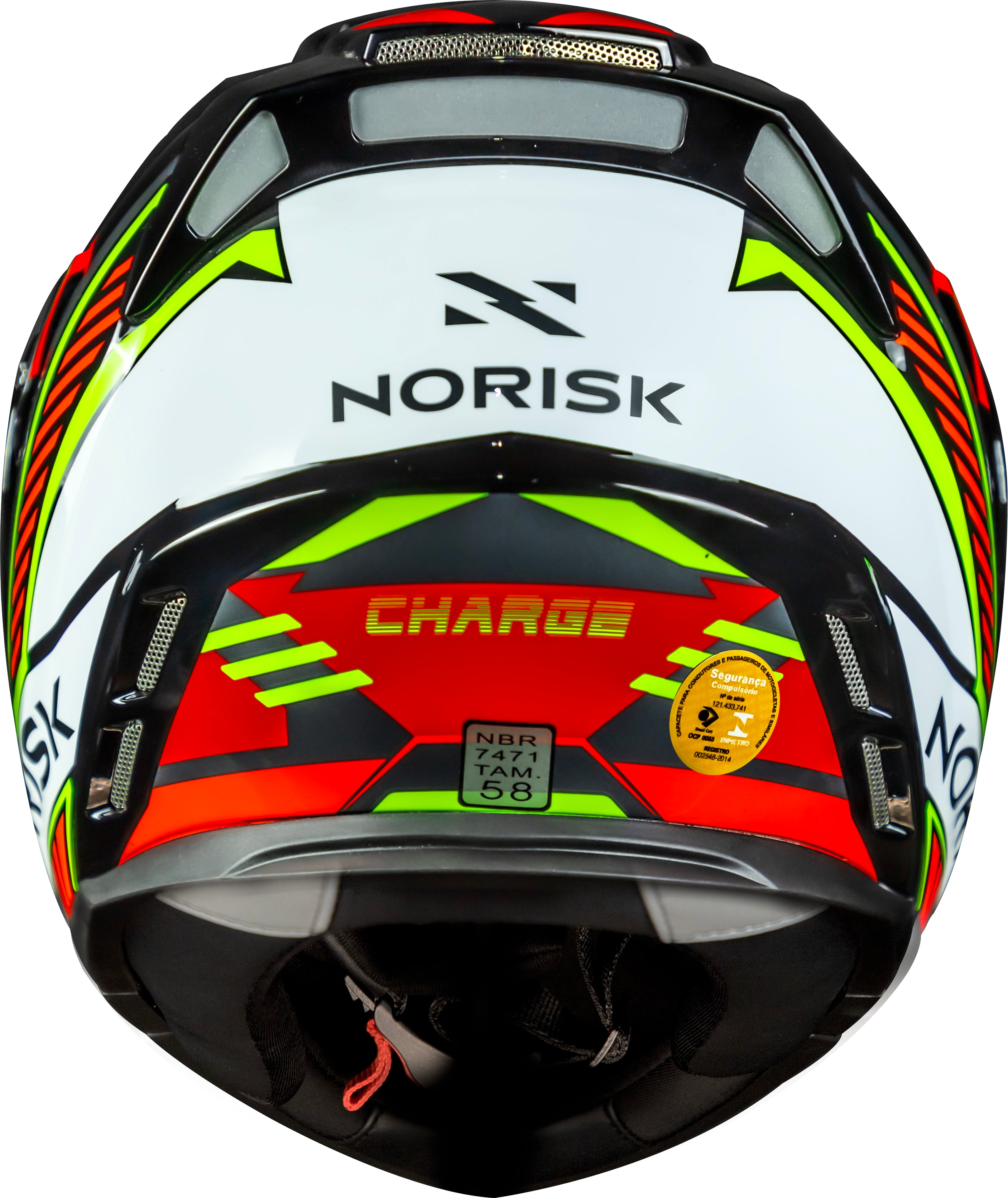Capacete Norisk Route Charge Preto Vermelho Amarelo