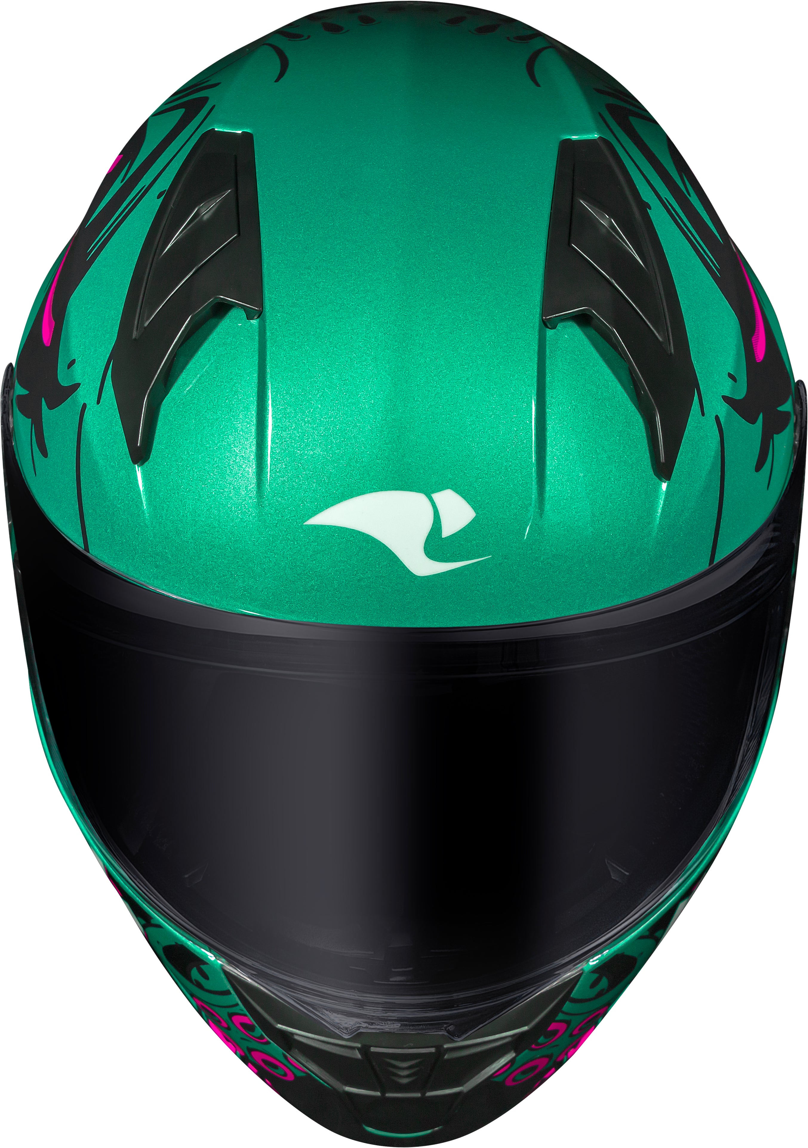 Capacete Race Tech Sector Kraken Verde Rosa