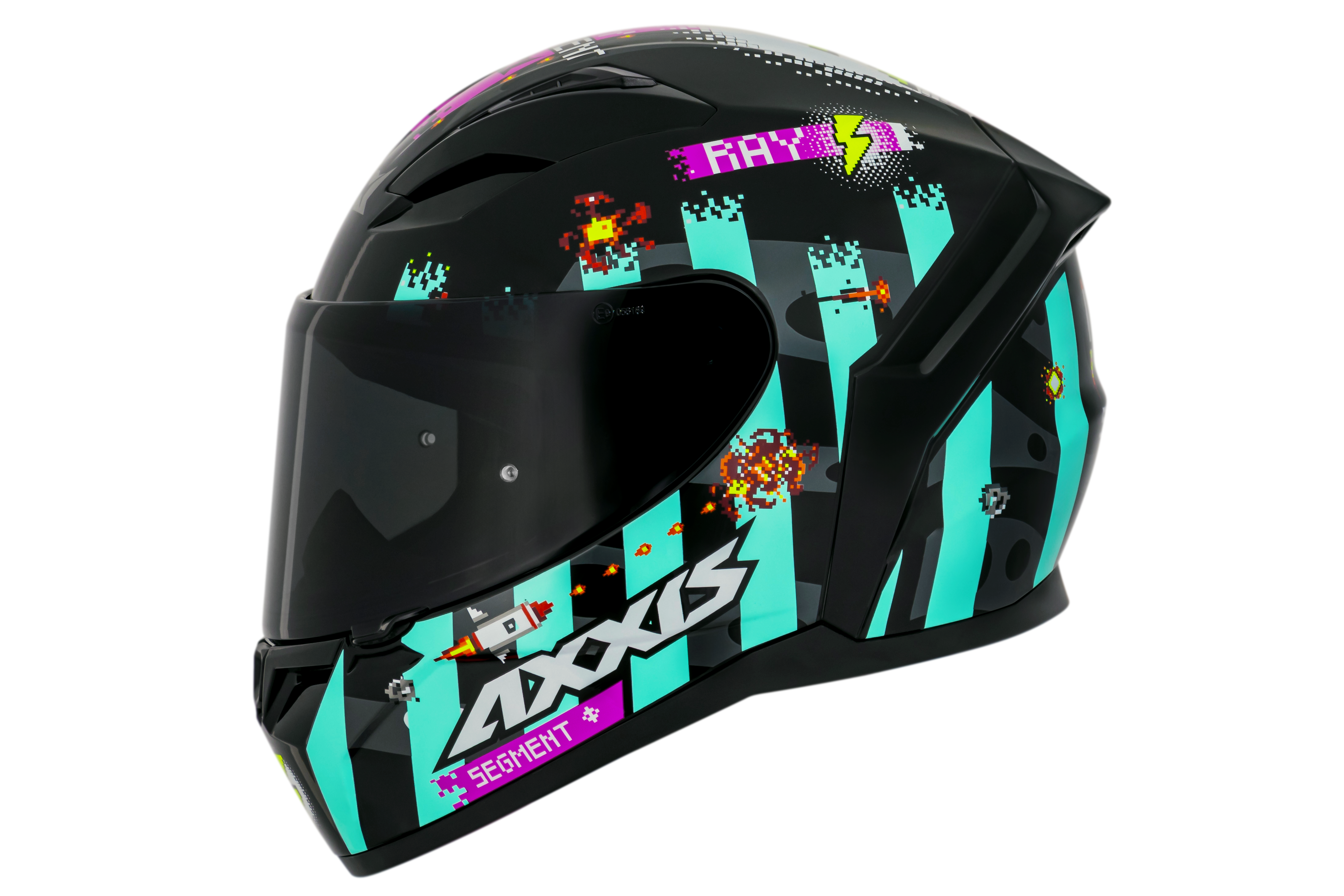 Capacete Axxis Segment Ray B7 Azul Brilho