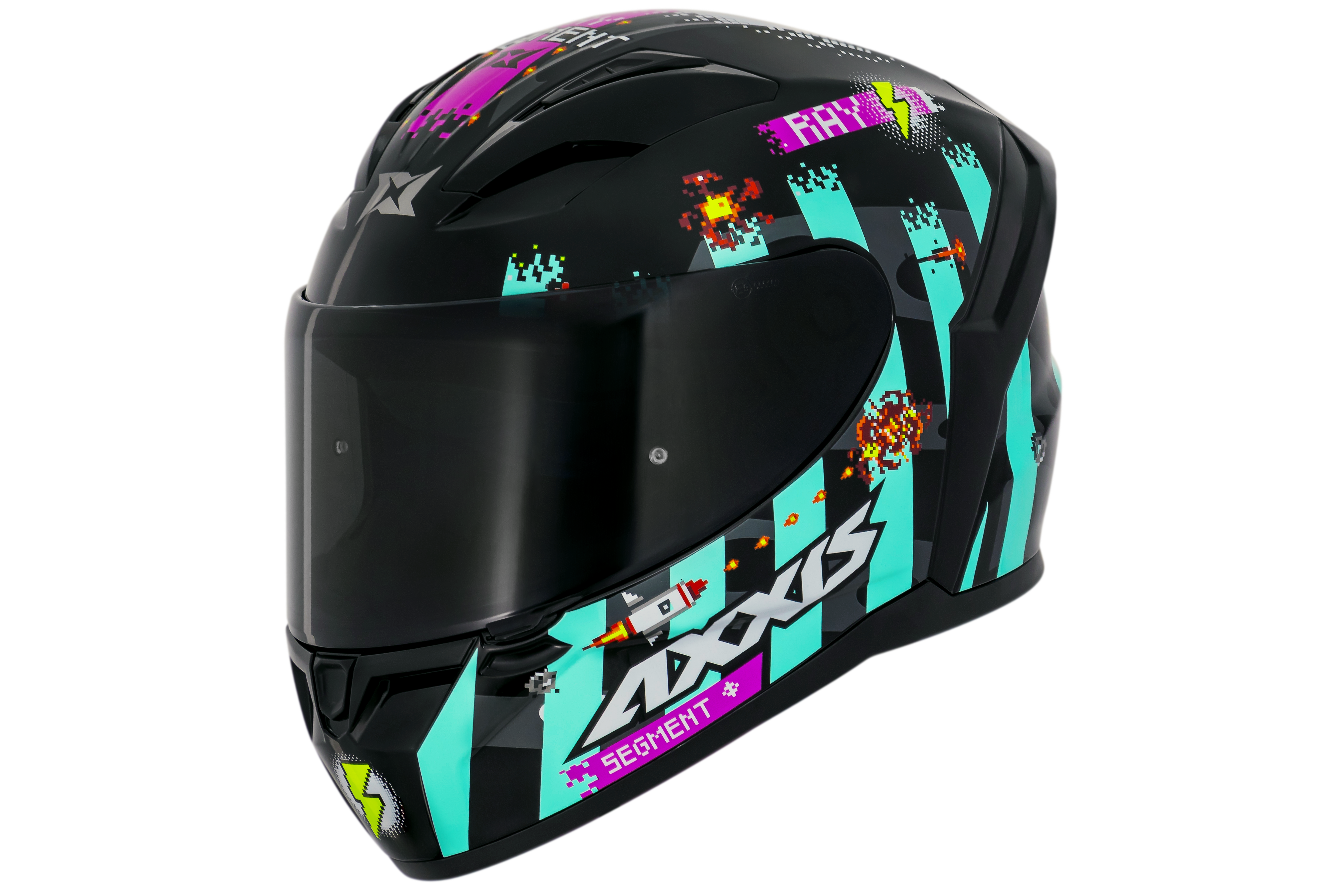 Capacete Axxis Segment Ray B7 Azul Brilho