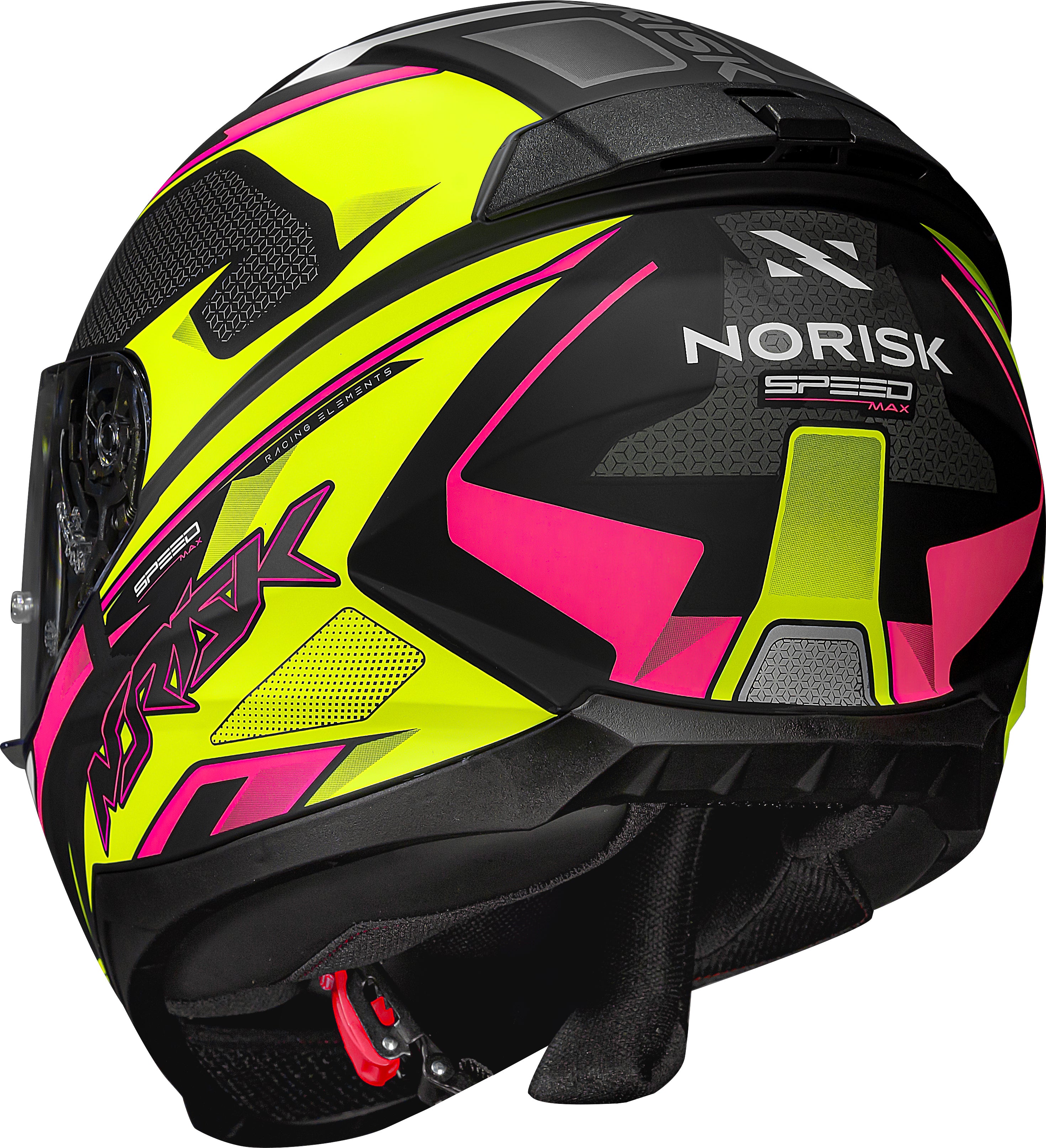 Capacete Norisk Razor Speed Max Amarelo Rosa