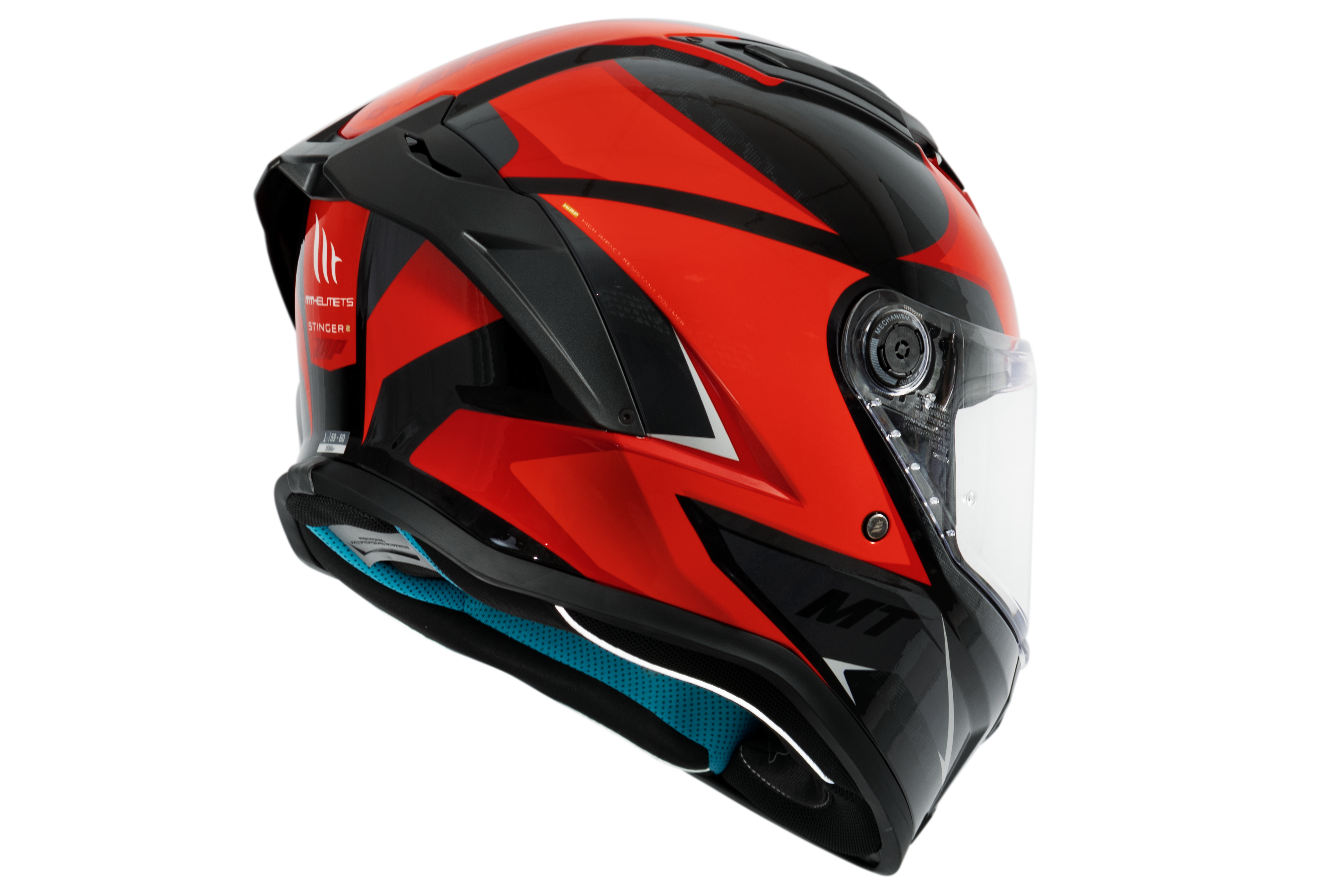 Capacete Mt Helmets Stinger 2 Zap B5 Vermelho Brilho