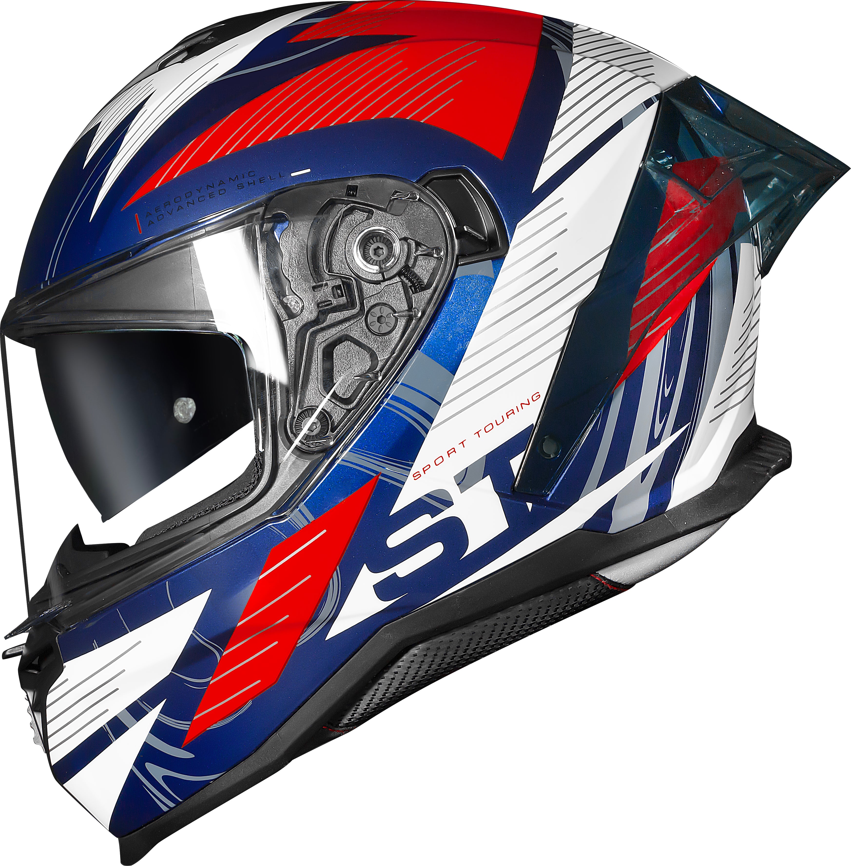Capacete Norisk Strada II St Branco Azul Vermelho