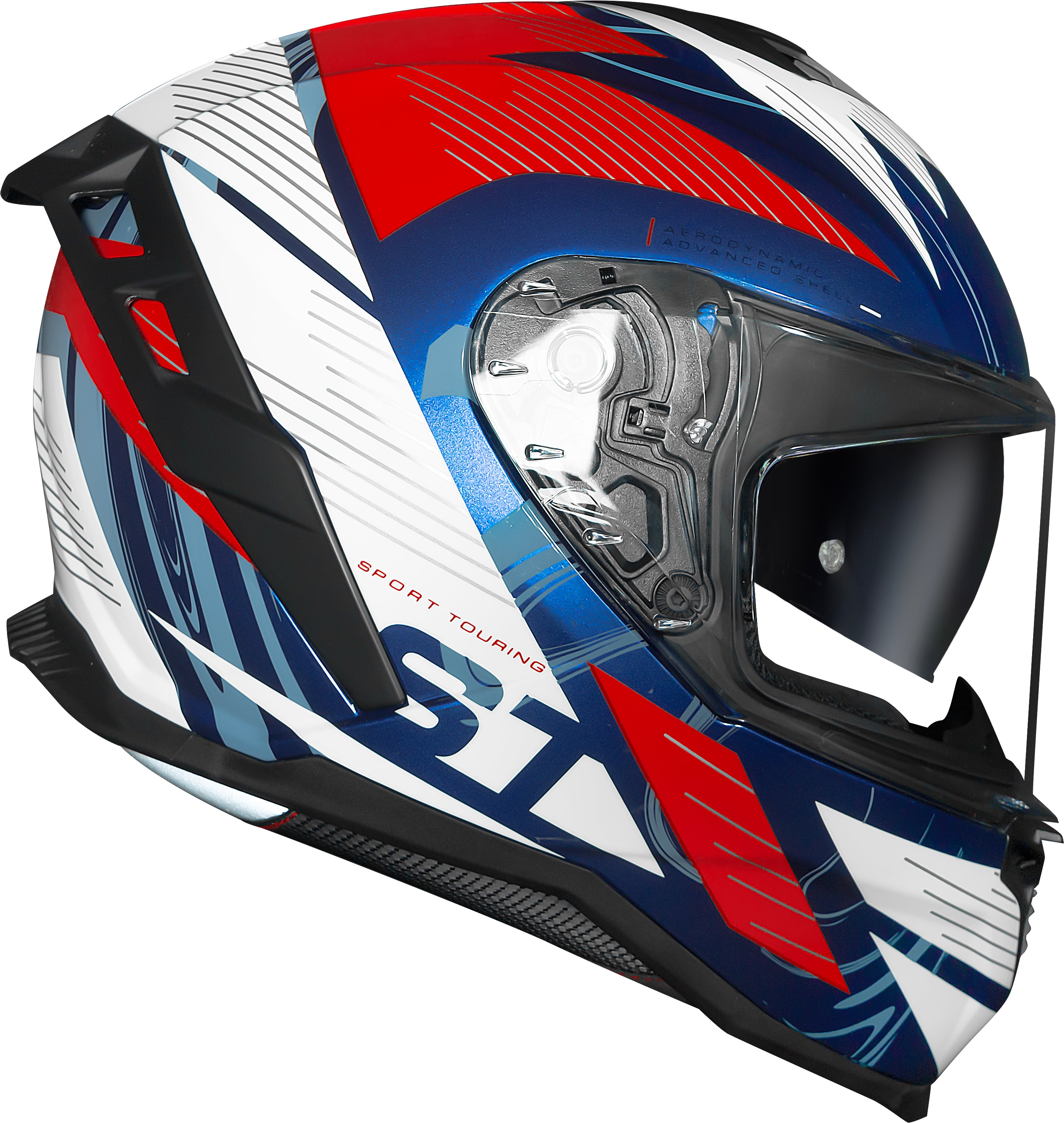 Capacete Norisk Strada II St Branco Azul Vermelho