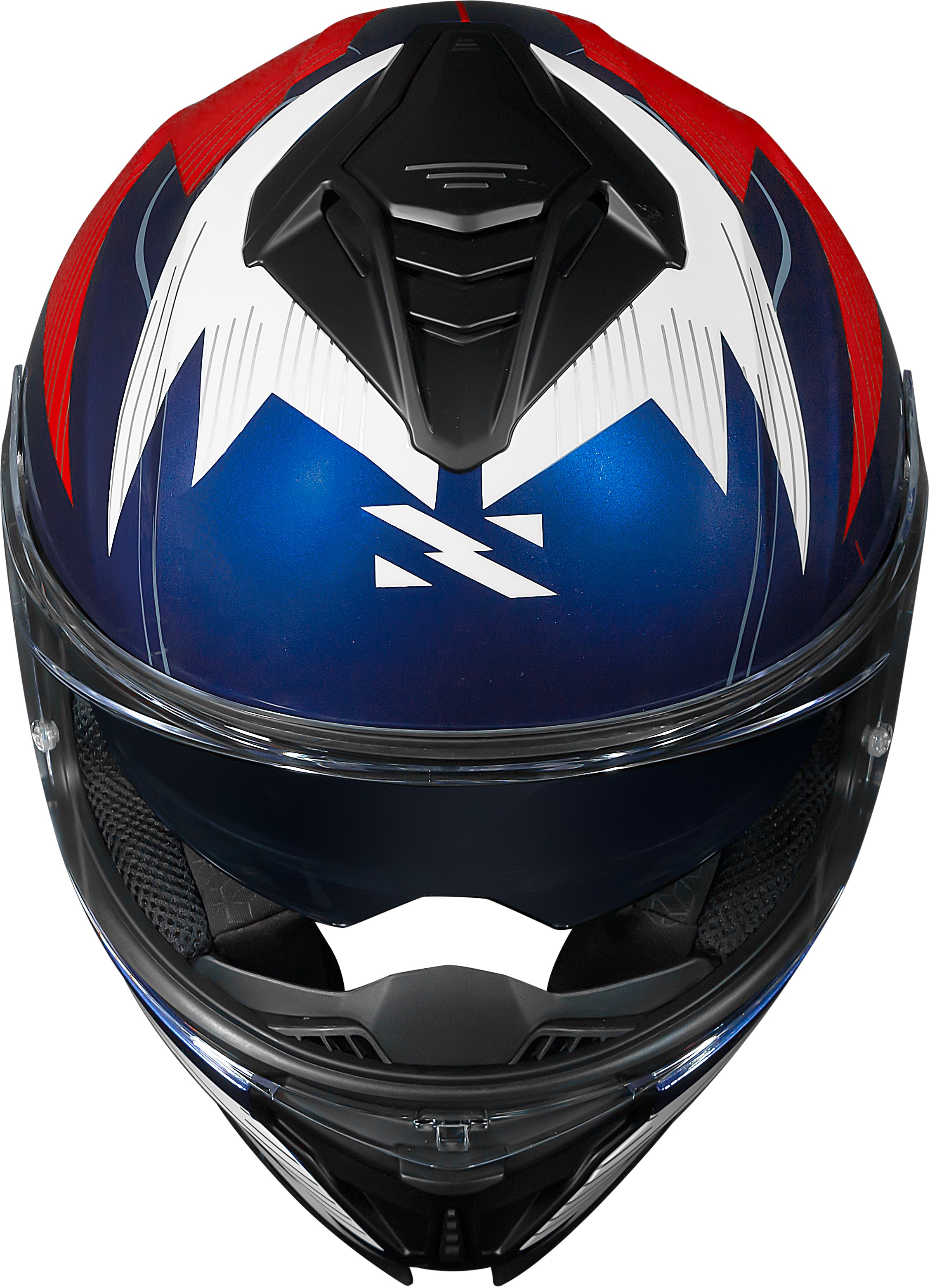 Capacete Norisk Strada II St Branco Azul Vermelho