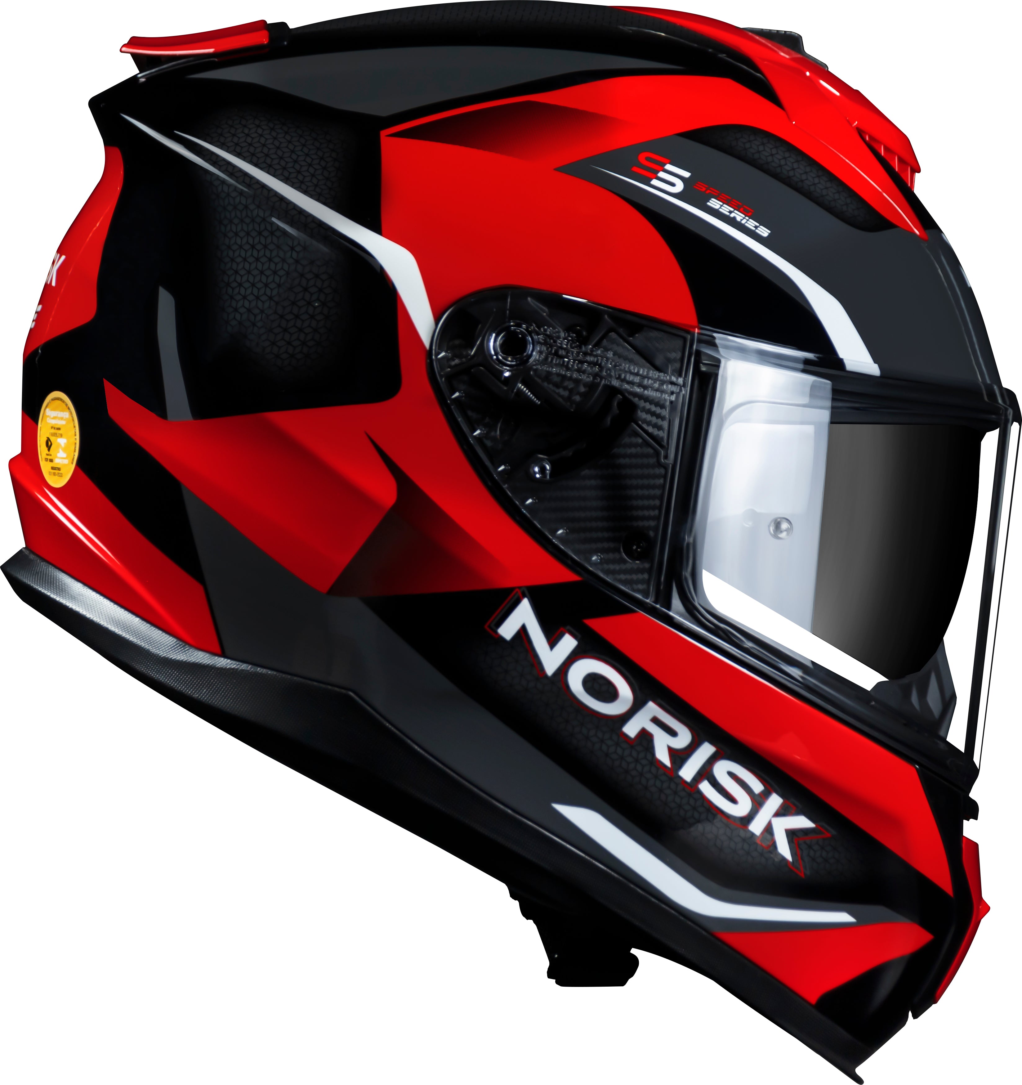 Capacete Norisk Strada Drive Preto Vermelho