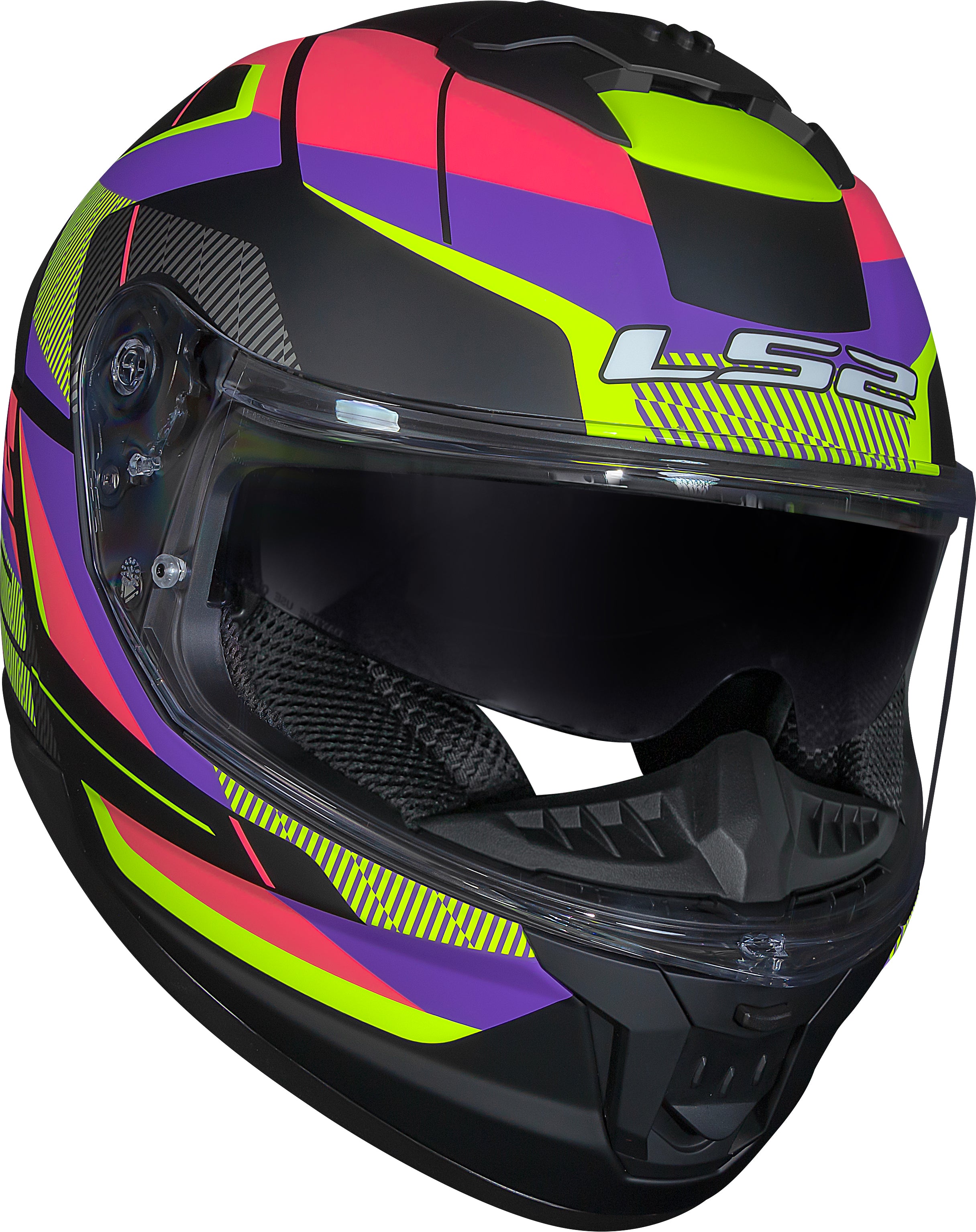 Capacete Ls2 Stream II ff808 Preto Rosa