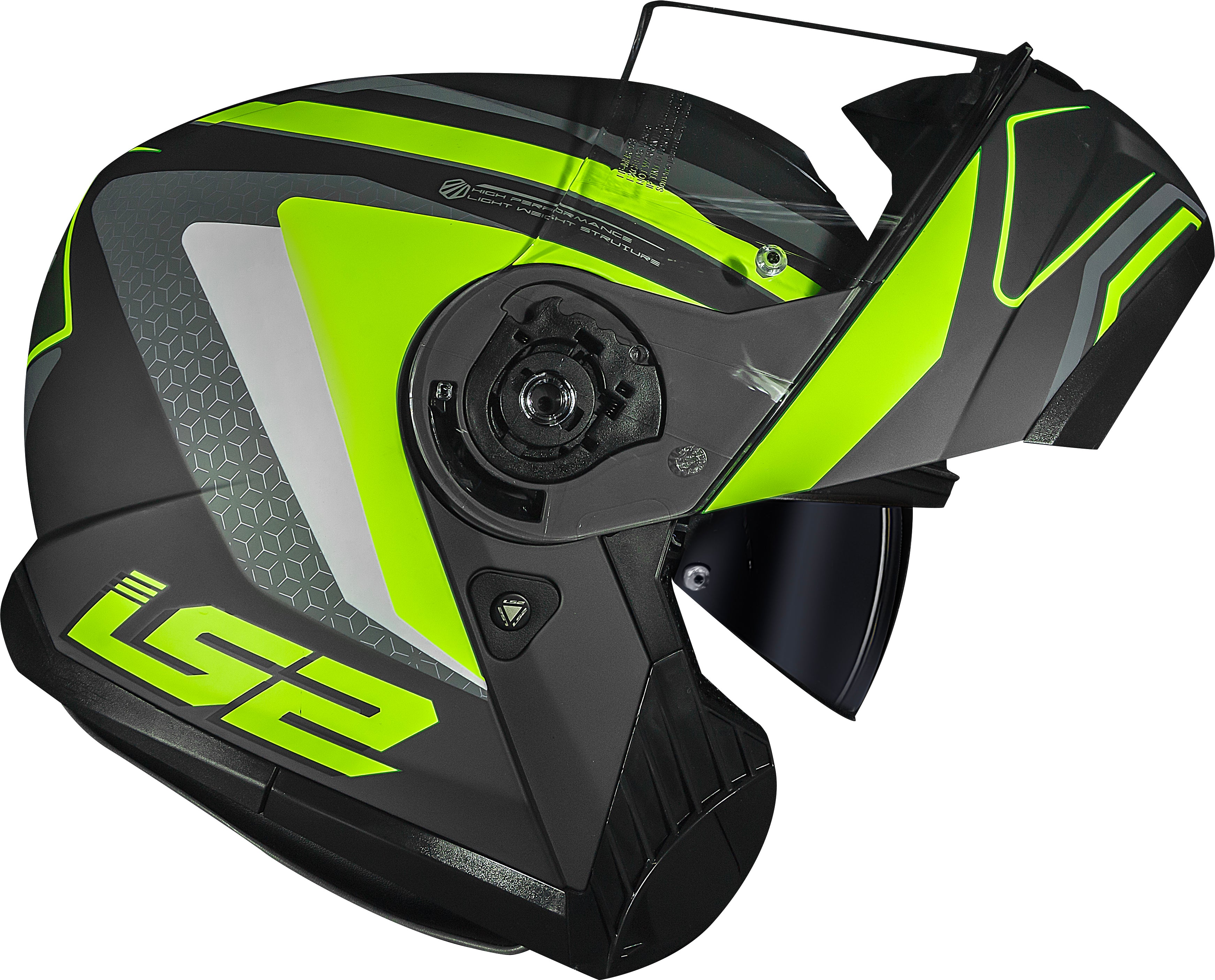 Capacete Ls2 Strobe II ff908 Phanton Amarelo Titânio