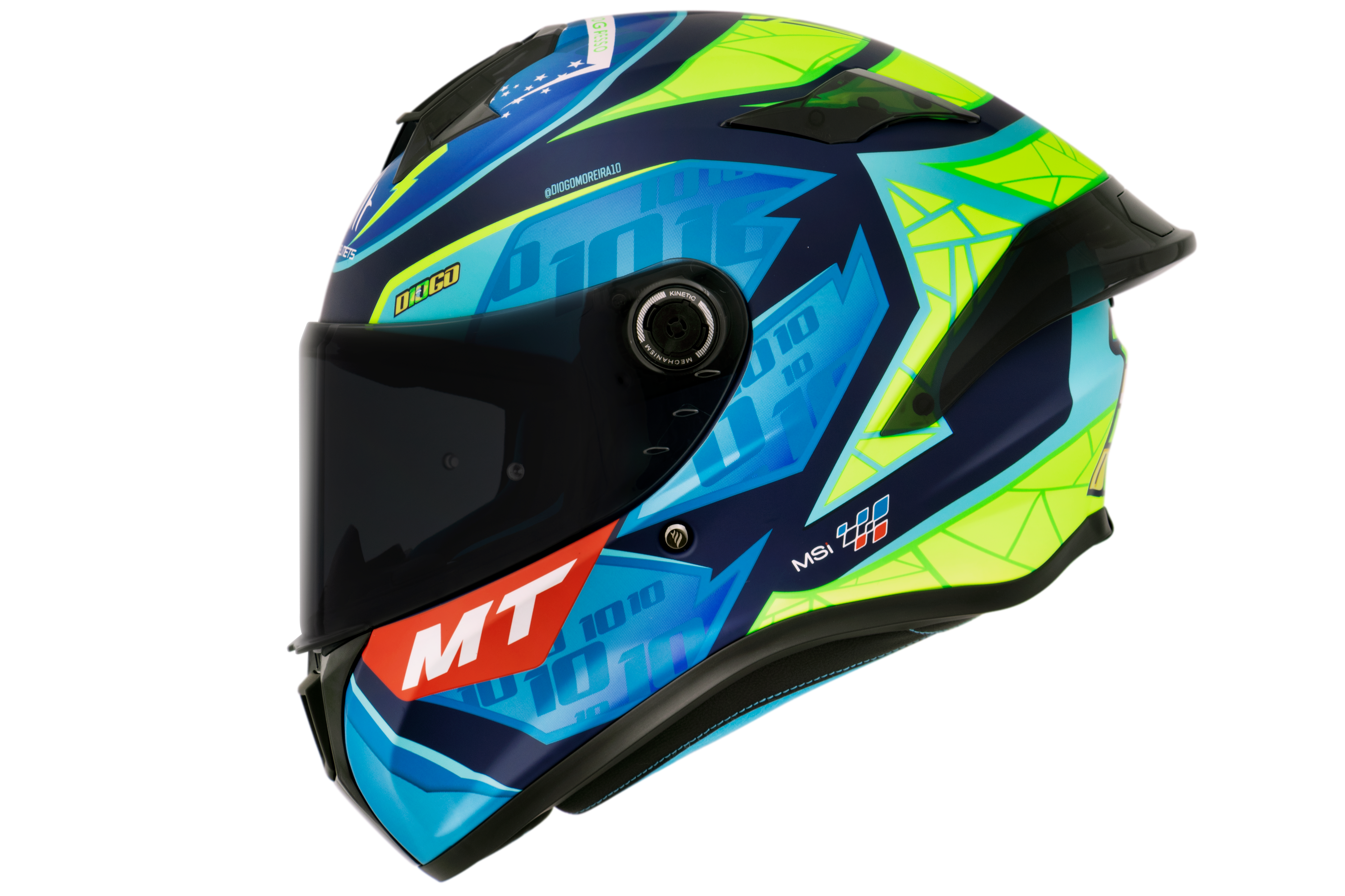 Capacete Mt Helmets Targo S Replica Diogo Moreira 2023 C7 Matte