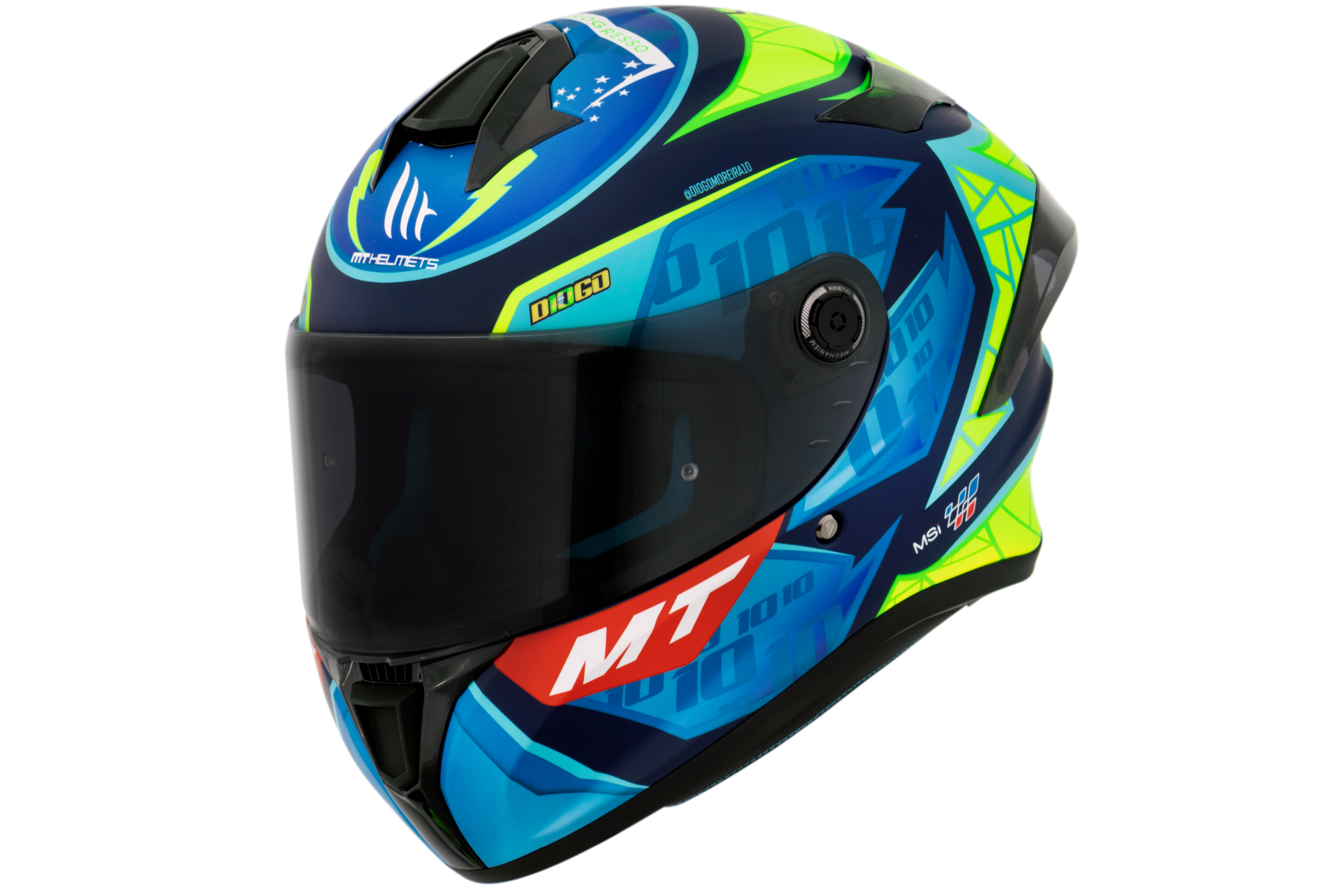 Capacete Mt Helmets Targo S Replica Diogo Moreira 2023 C7 Matte