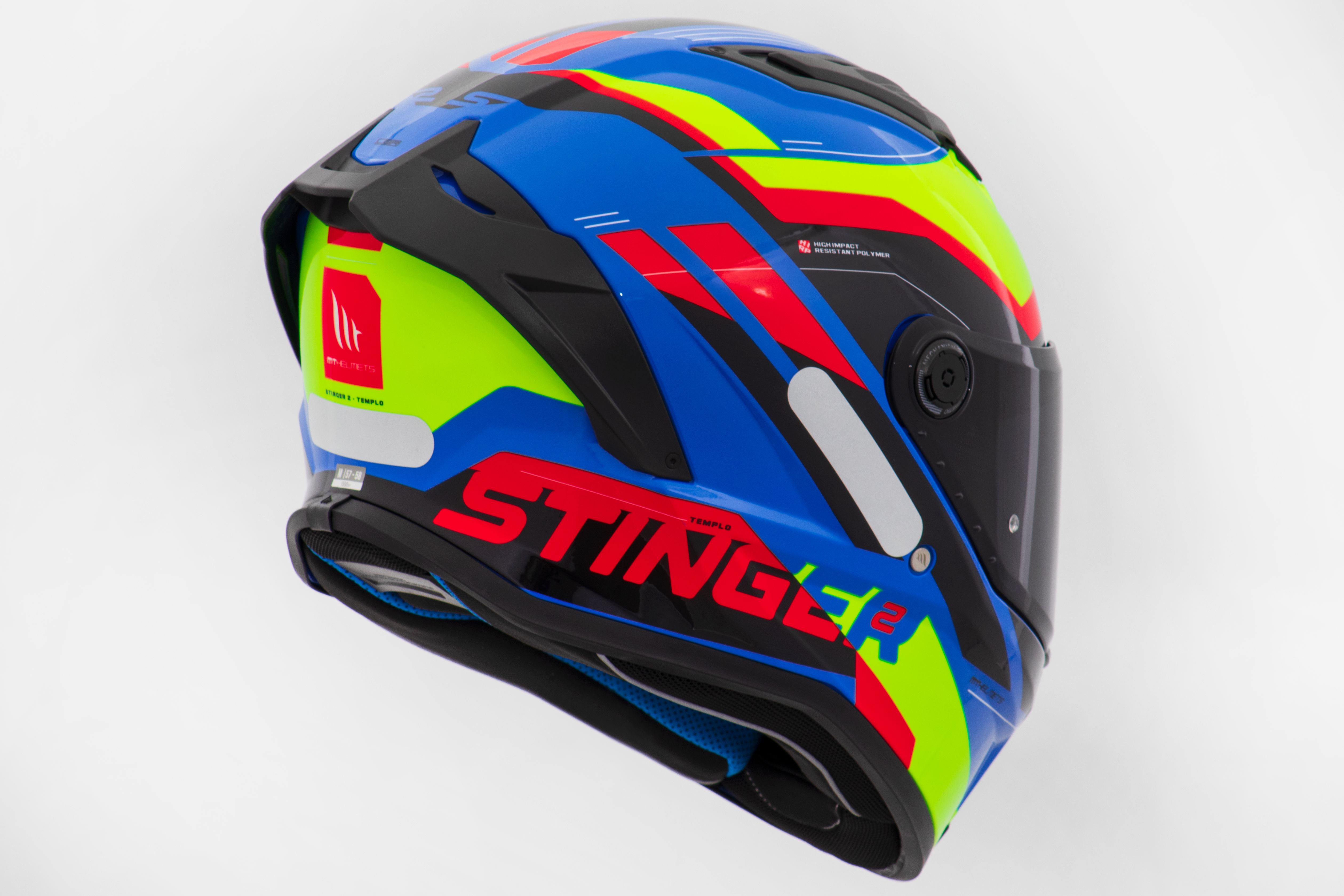 Capacete Mt Helmets Stinger 2 Templo C26 Azul Brilho