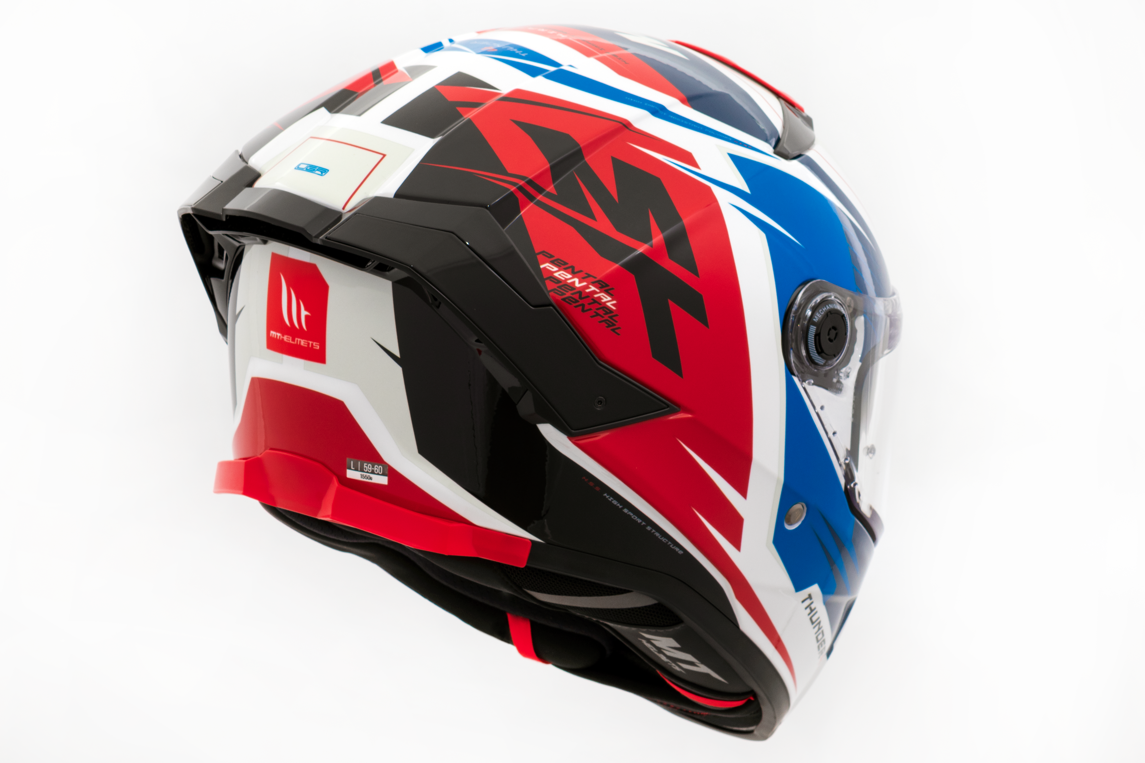 Capacete Mt Helmets Thunder 4 SV Pental A5 Vermelho Brilho